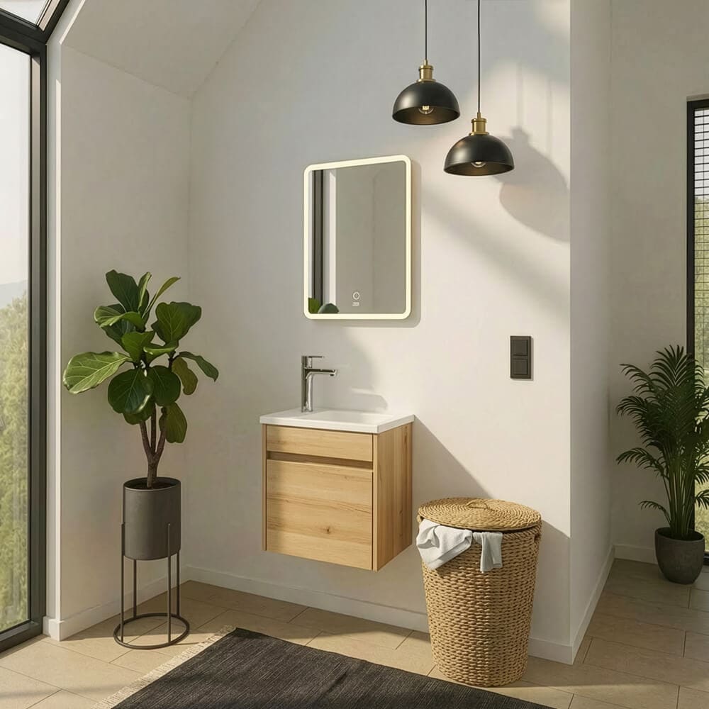 HOME DELUXE Badm&ouml;bel Komplettset BORKUM &ndash; Schwarz - Bild 1