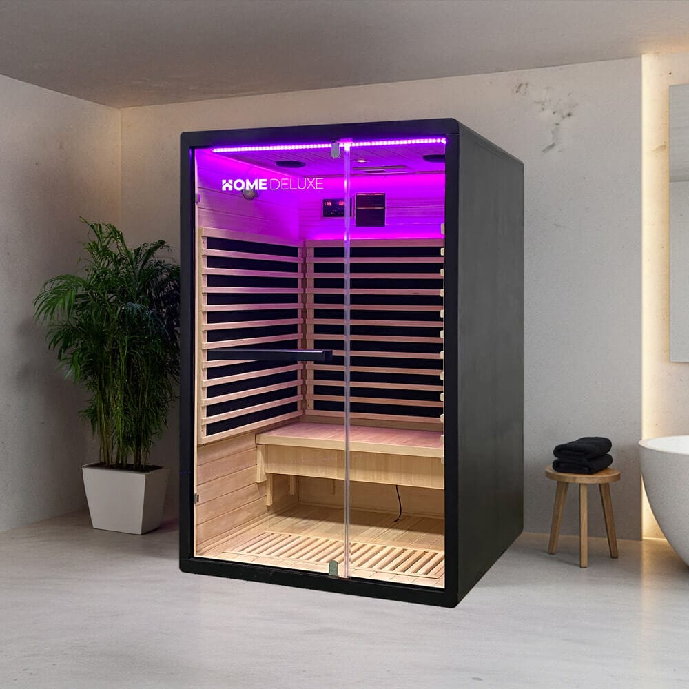 HOME DELUXE Infrarotkabine NERO M - 190 x 120 cm f&uuml;r 2 Personen - Bild 1