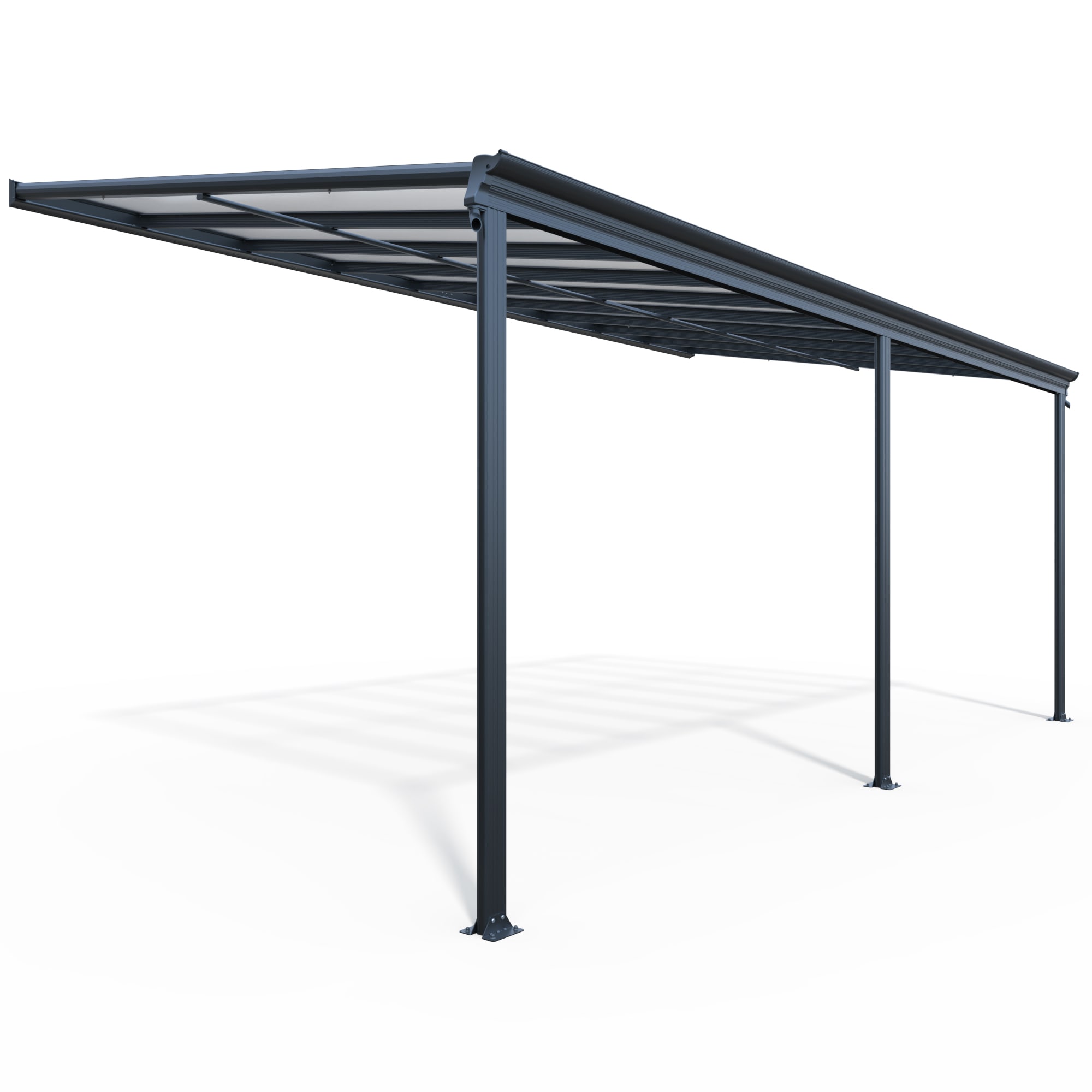 HOME DELUXE Terrassen&uuml;berdachung SOLIS - 557 / 564 x 303 / 300 x 278 / 226 cm Grau - Bild 1