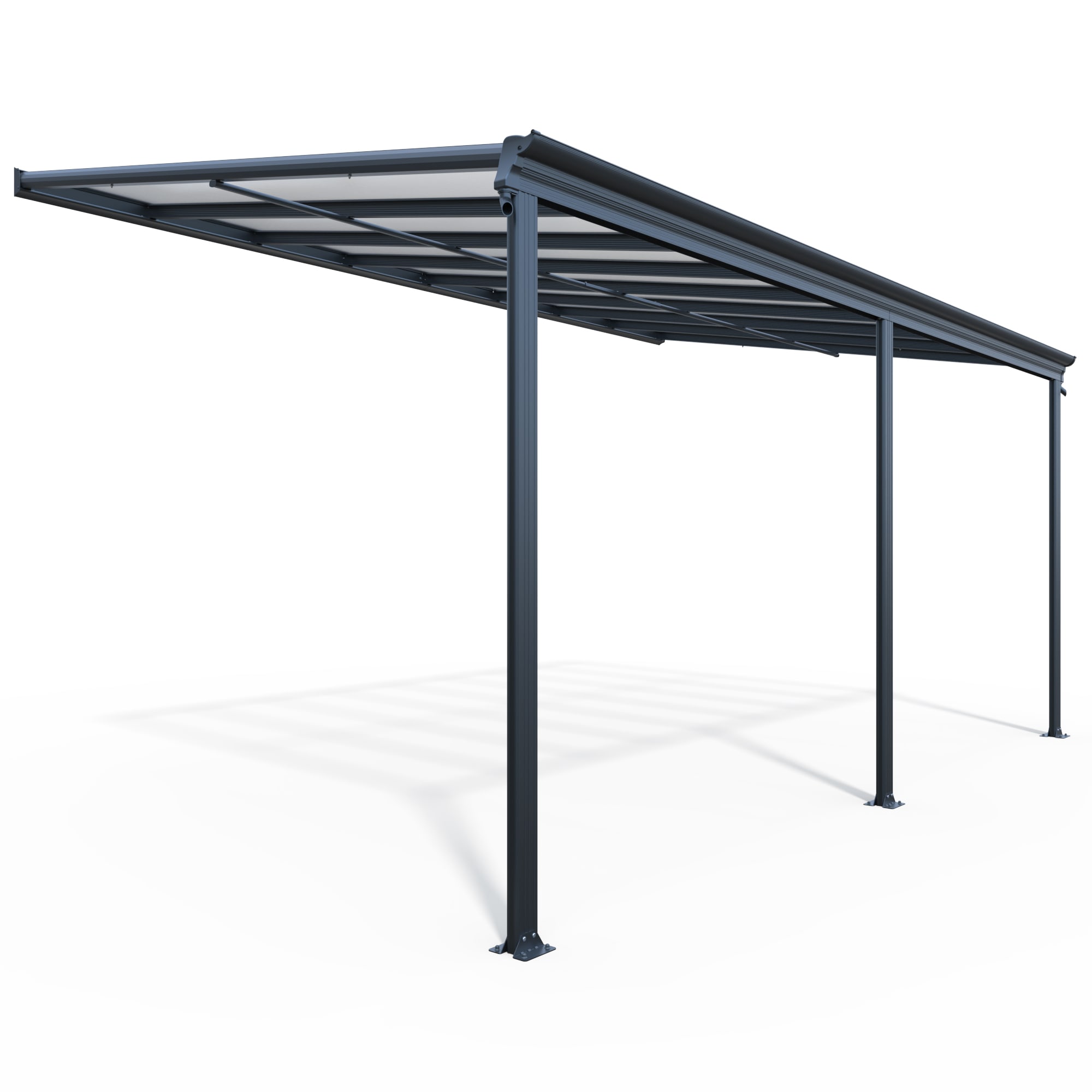 HOME DELUXE Terrassen&uuml;berdachung SOLIS - 496 / 503 x 300 / 303 x 278 / 226 cm Grau - Bild 1
