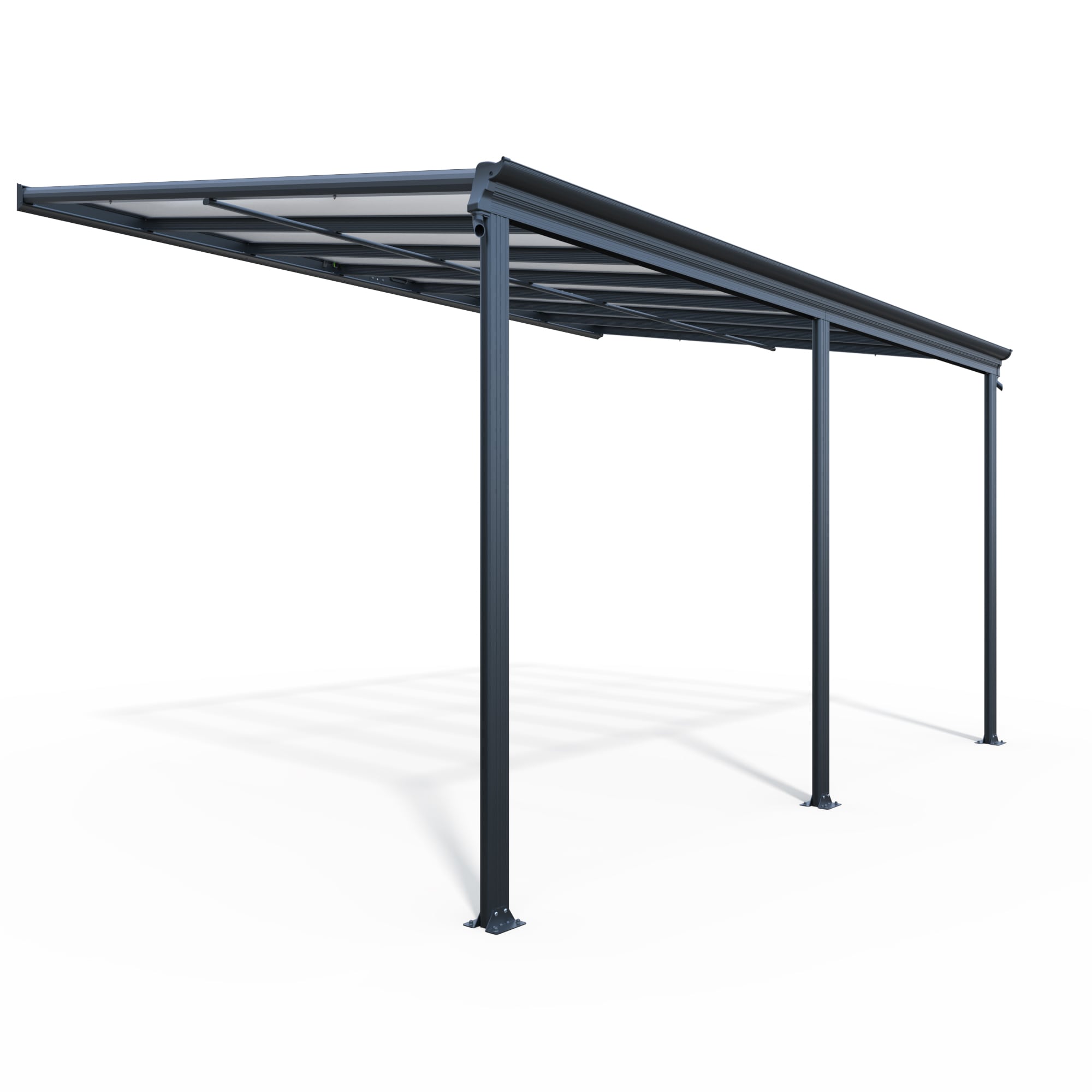 HOME DELUXE Terrassen&uuml;berdachung SOLIS - 435 / 442 x 300 / 303 x 278 / 226 cm Grau - Bild 1