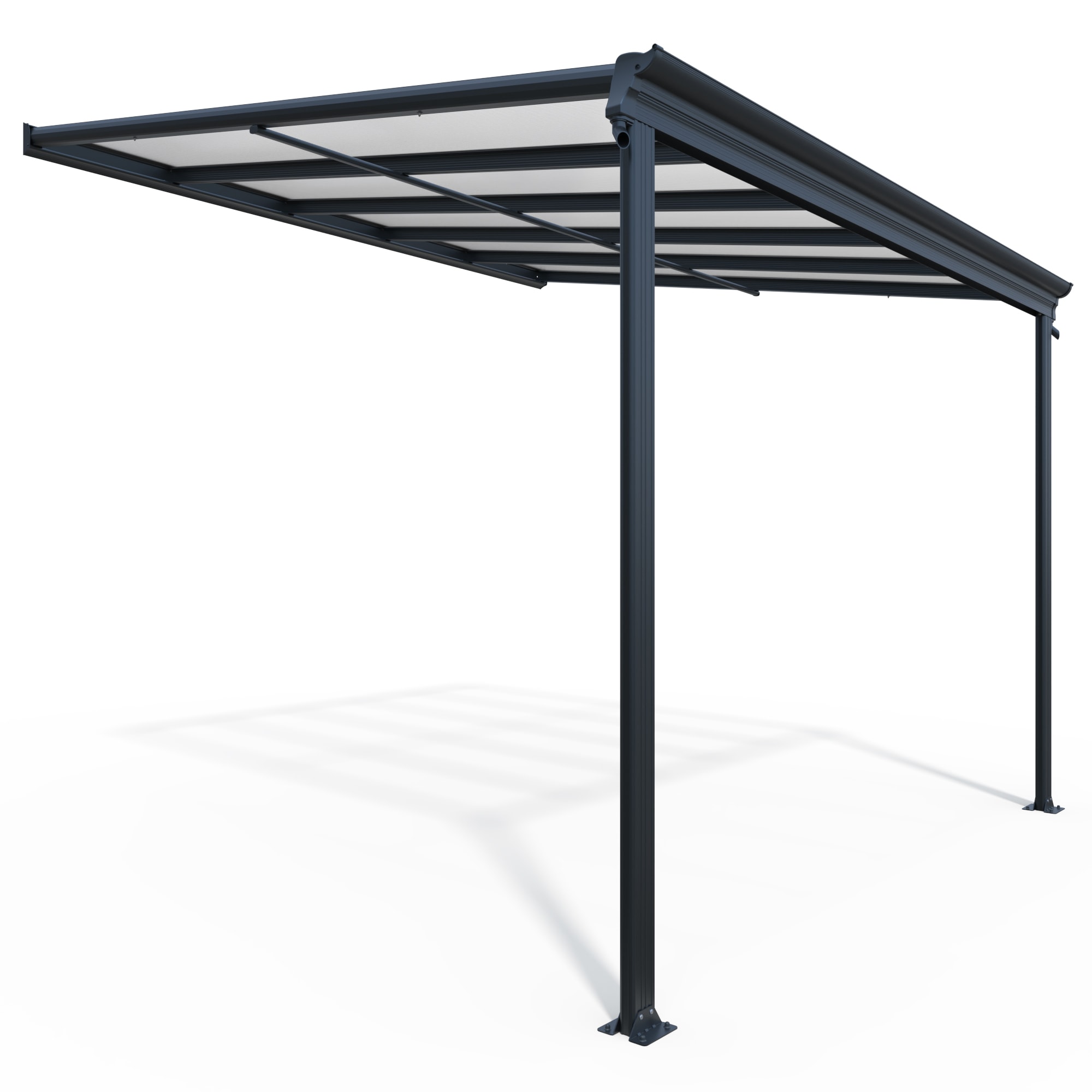 HOME DELUXE Terrassen&uuml;berdachung SOLIS - 312 / 320 x 300 / 303 x 278 / 226 cm Grau - Bild 1