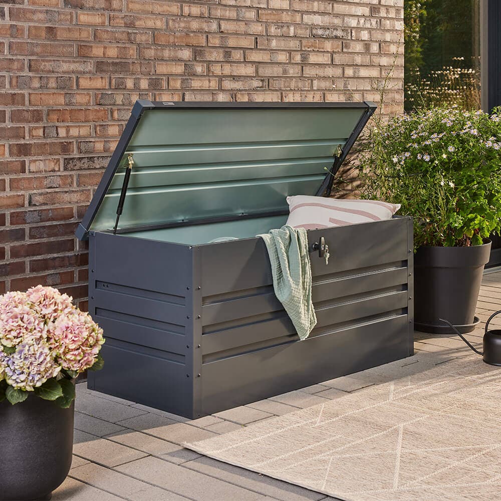 HOME DELUXE Metallaufbewahrungsbox MEGABOX XXL - 158 x 64 cm 600l Anthrazit - Bild 1