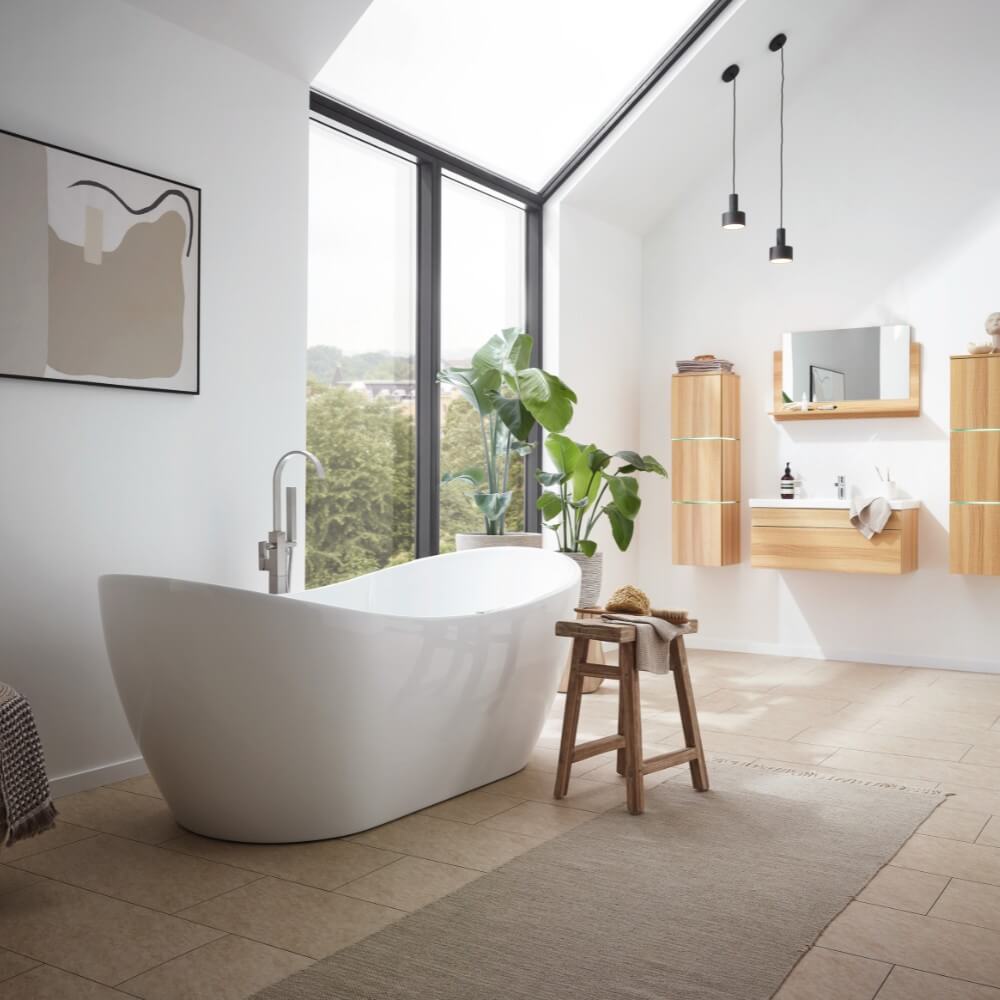 HOME DELUXE Freistehende Badewanne mit Whirlpoolfunktion OVALO PLUS - 180 x 90 cm - Bild 1