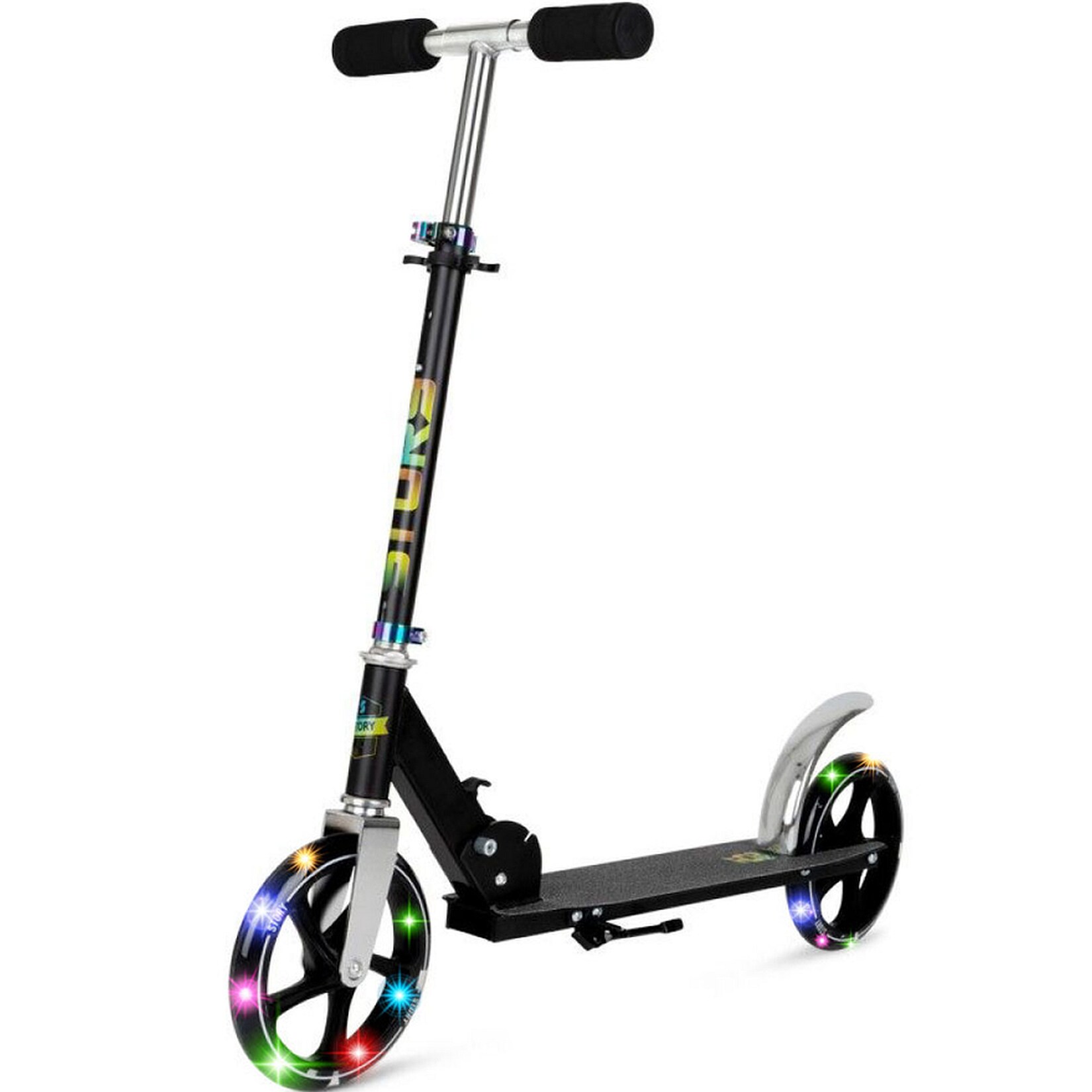 City-Scooter Lux Foldable Commuter LED, schwarz