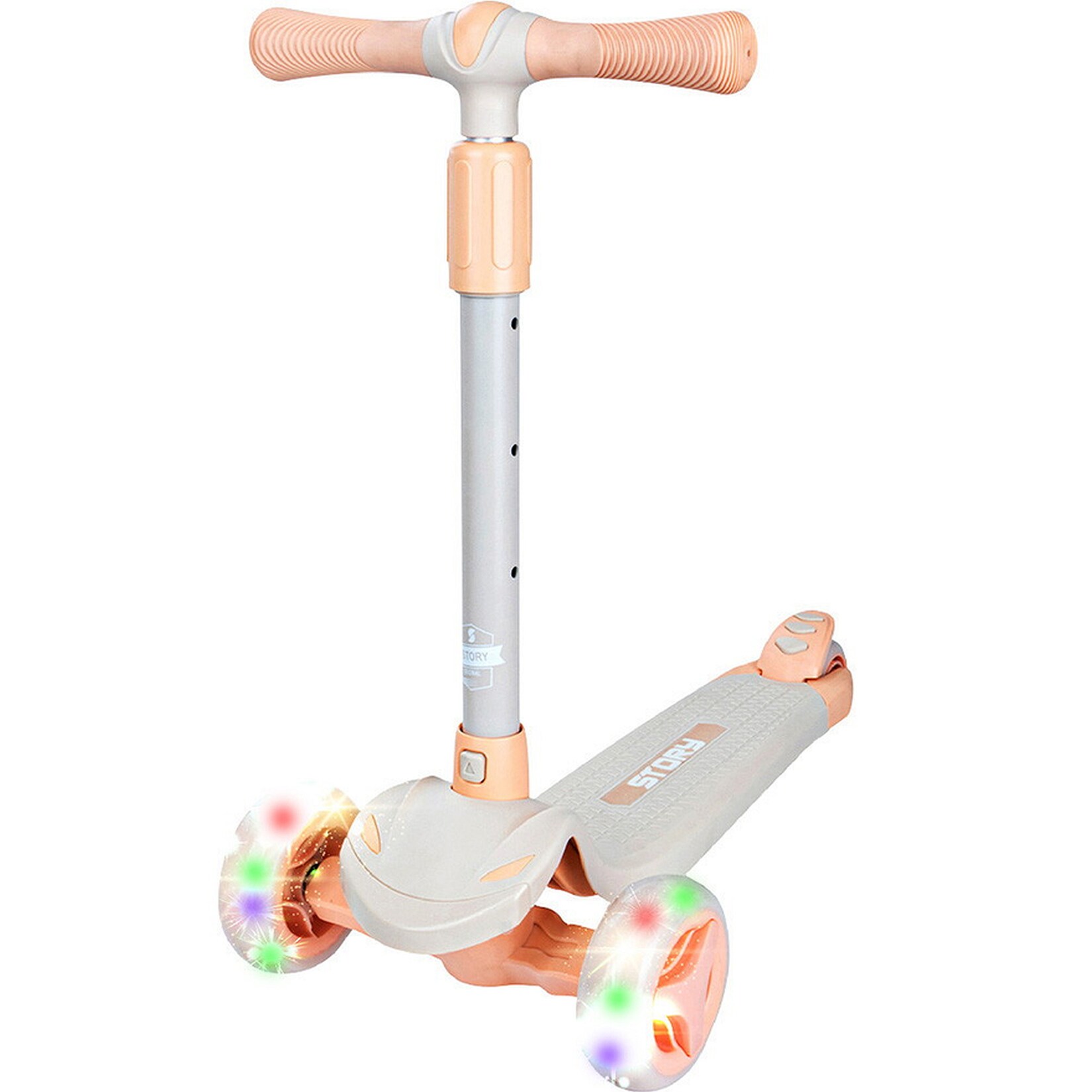 3-Rad-Kinderroller Mini Friends LED deluxe GLOW, peach