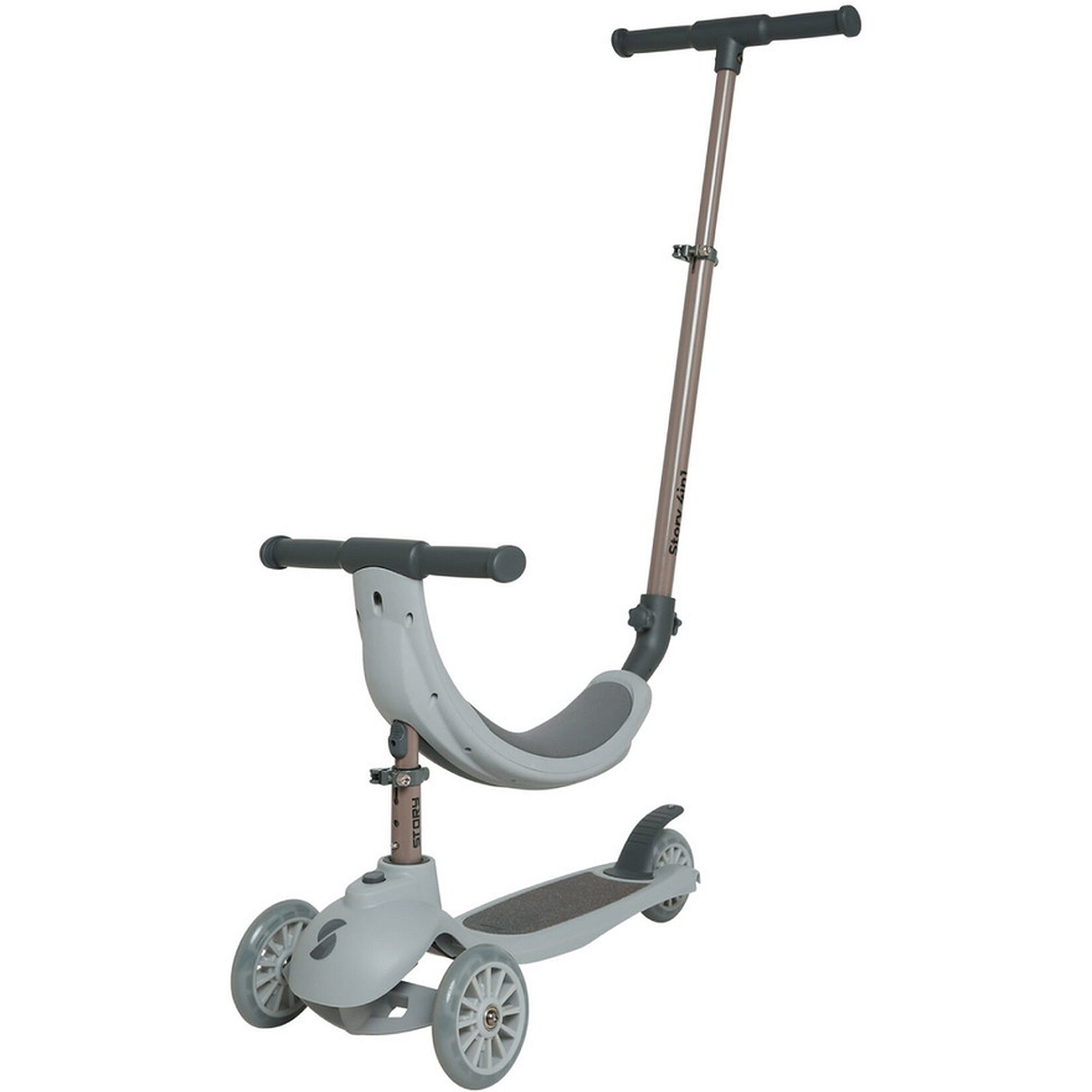 3-Rad-Kinderroller Original 4in1 LED, grau
