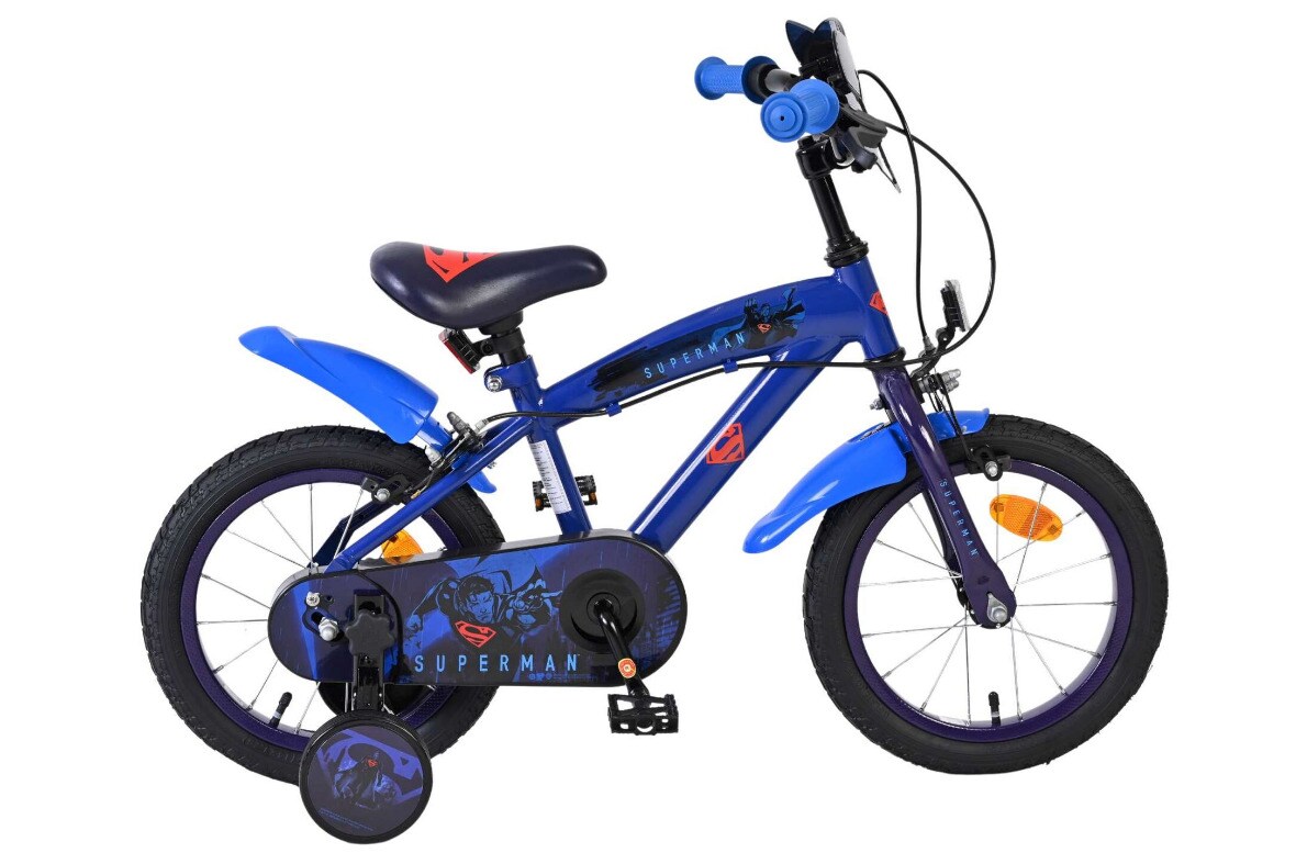 VOLARE Kinderfahrrad Superman 14 Zoll, ohne Rücktrittbremse