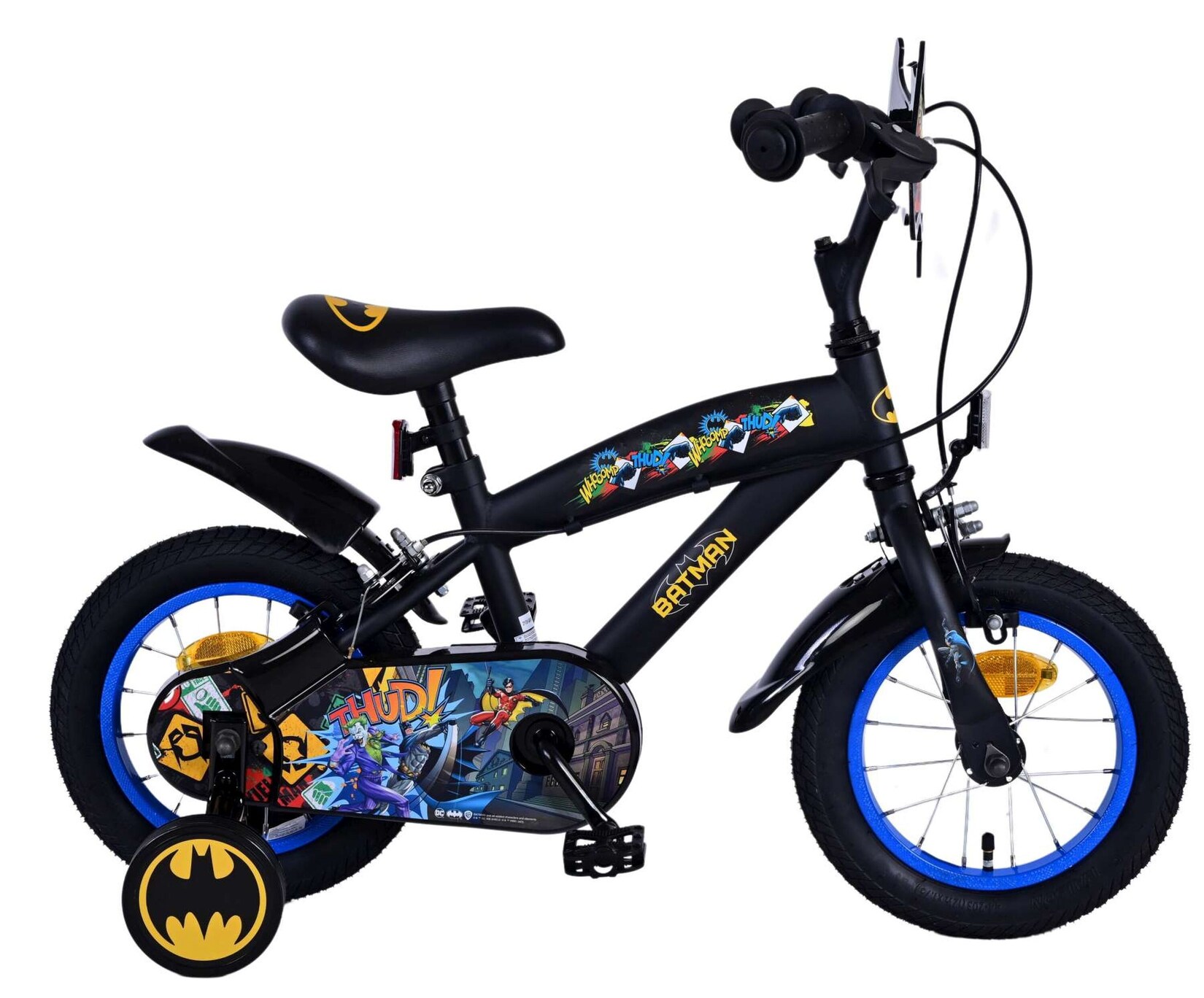 VOLARE Kinderfahrrad Batman 12 Zoll, ohne Rücktrittbremse
