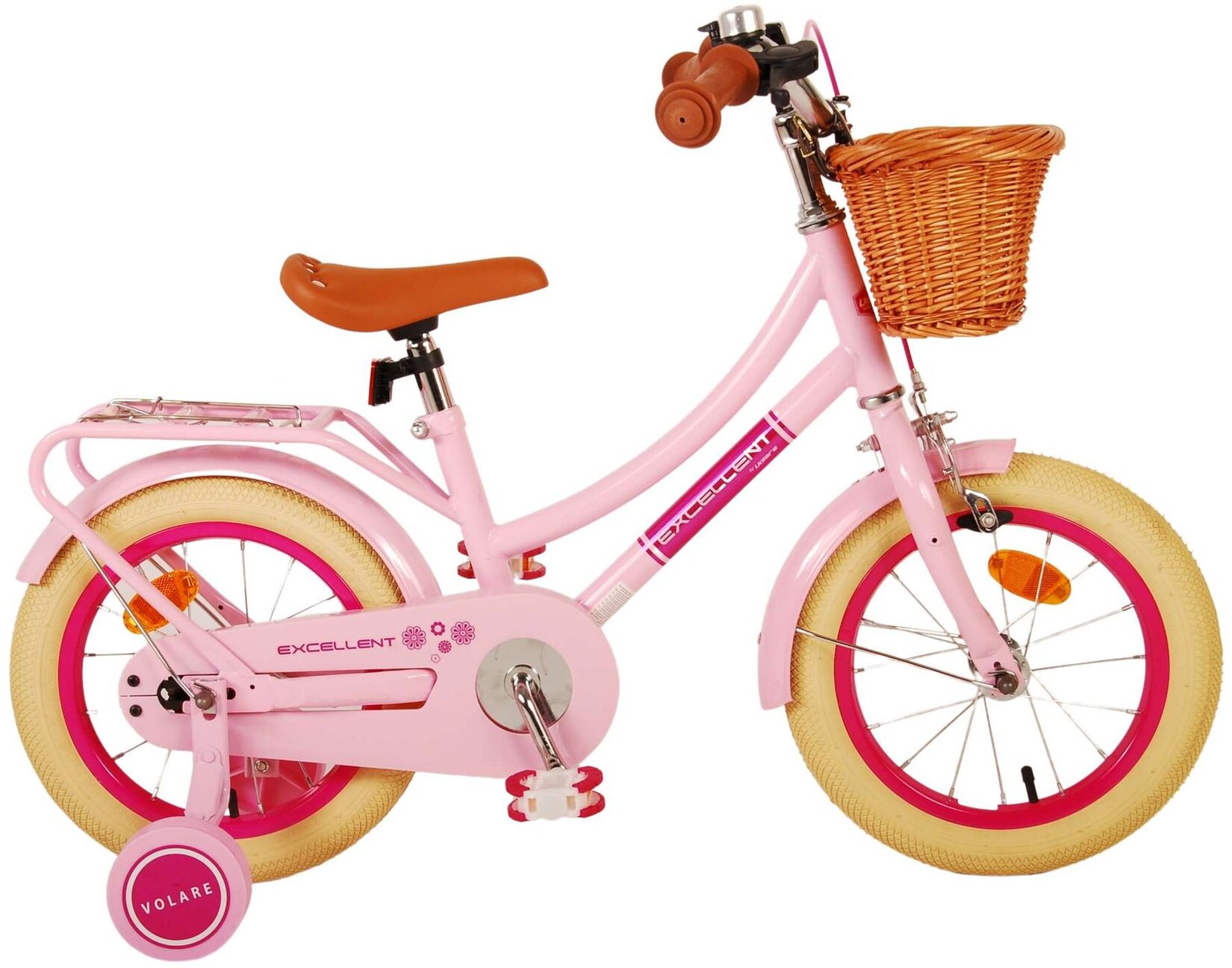 VOLARE Kinderfahrrad Excellent, 14 Zoll, rosa