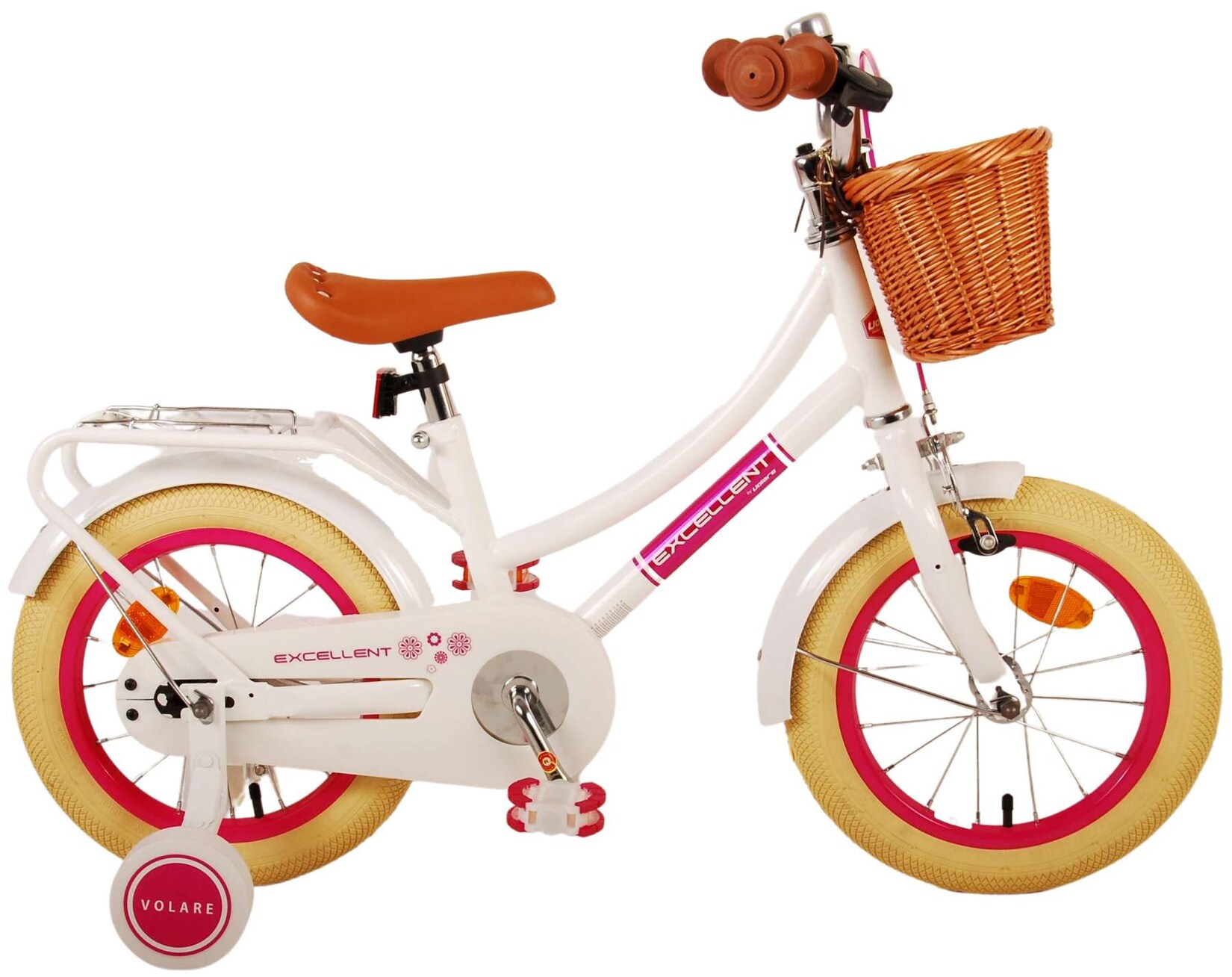 VOLARE Kinderfahrrad Excellent, 14 Zoll, weiß