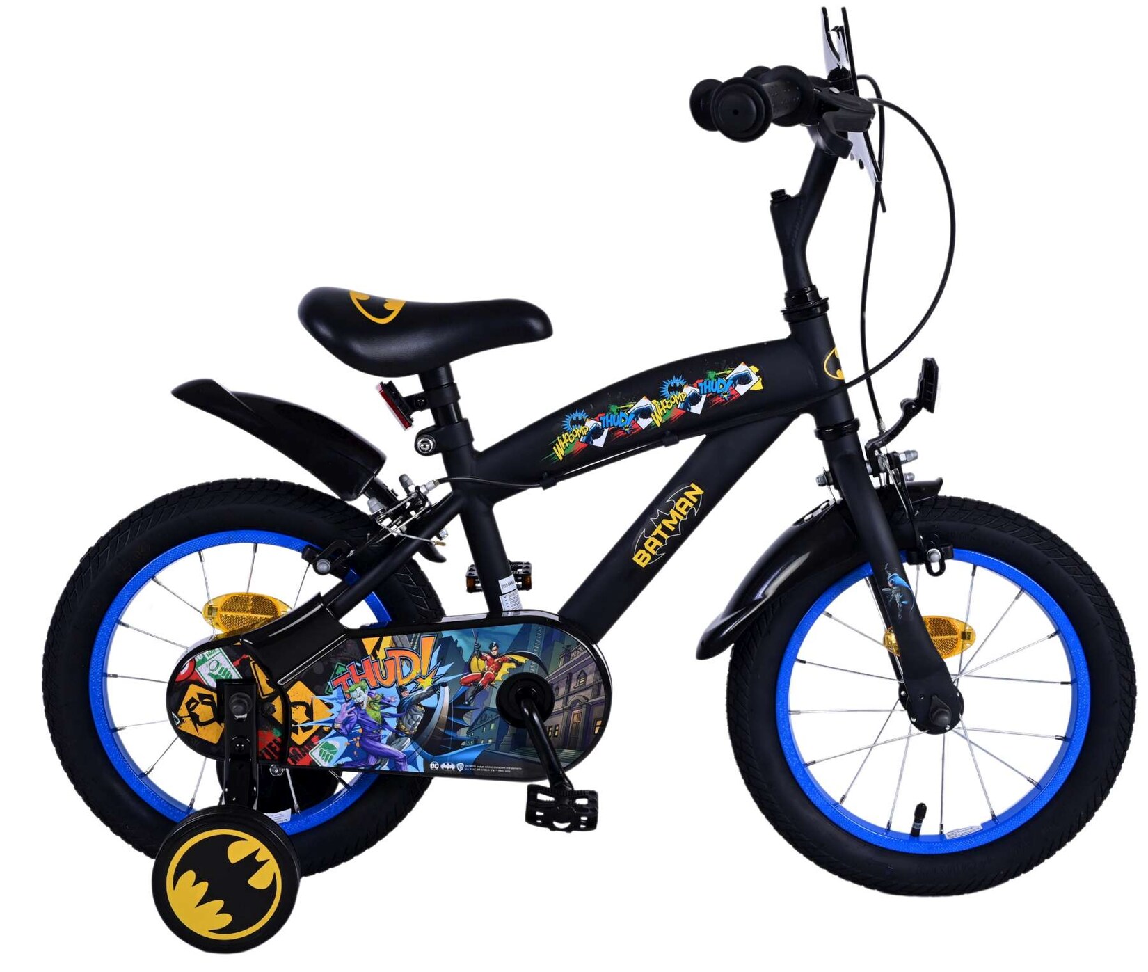 VOLARE Kinderfahrrad Batman 14 Zoll, ohne Rücktrittbremse