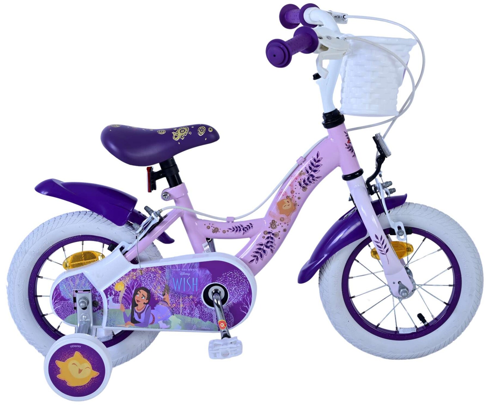 VOLARE Kinderfahrrad Disney Wish 12 Zoll, ohne Rücktrittbremse