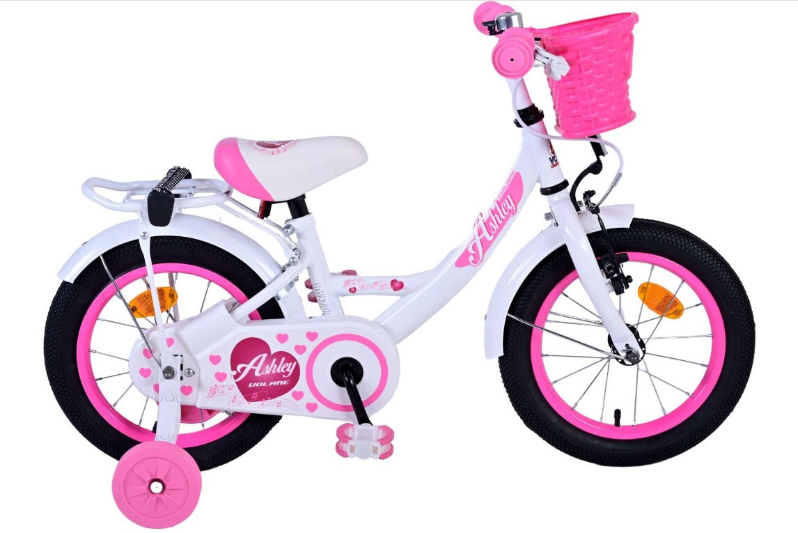 VOLARE Kinderfahrrad Ashley 14 Zoll, weiß
