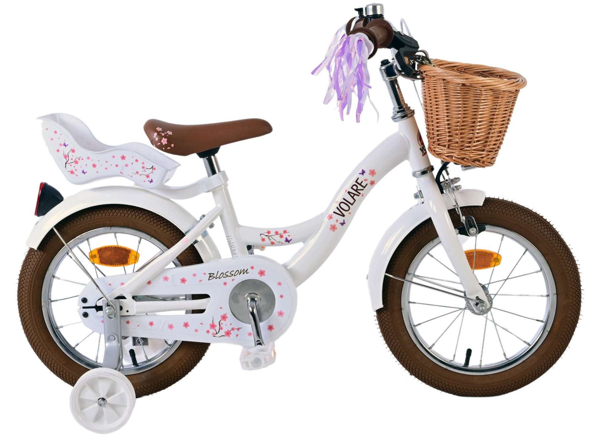 VOLARE Kinderfahrrad Blossom , 14  Zoll, wei&szlig; - Bild 1