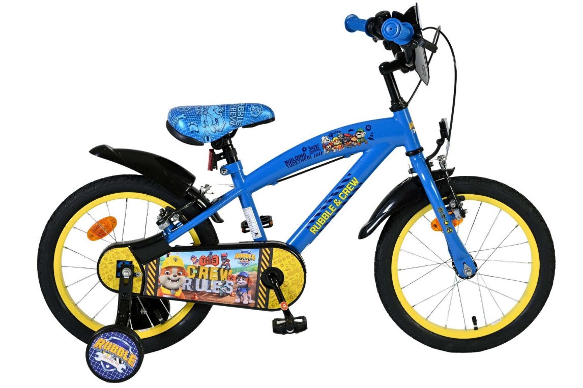VOLARE Kinderfahrrad Rubble & Crew 16 Zoll, ohne Rücktrittbremse