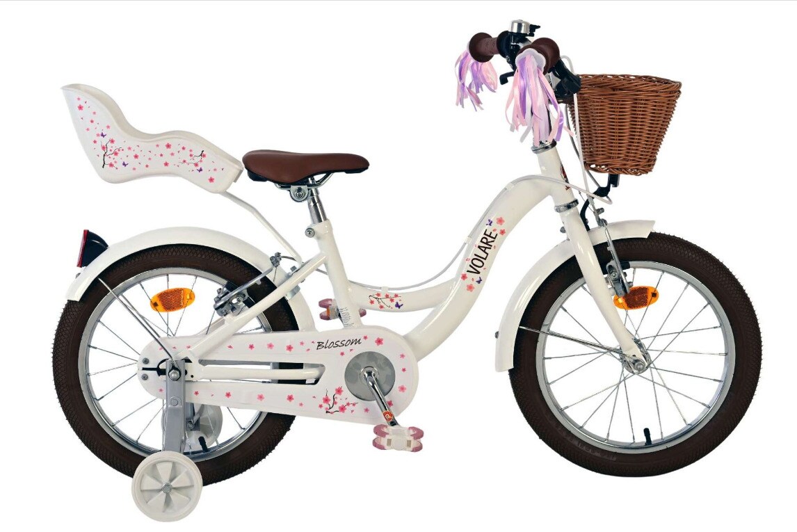 VOLARE Kinderfahrrad Blossom 16 Zoll weiß, ohne Rücktrittbremse