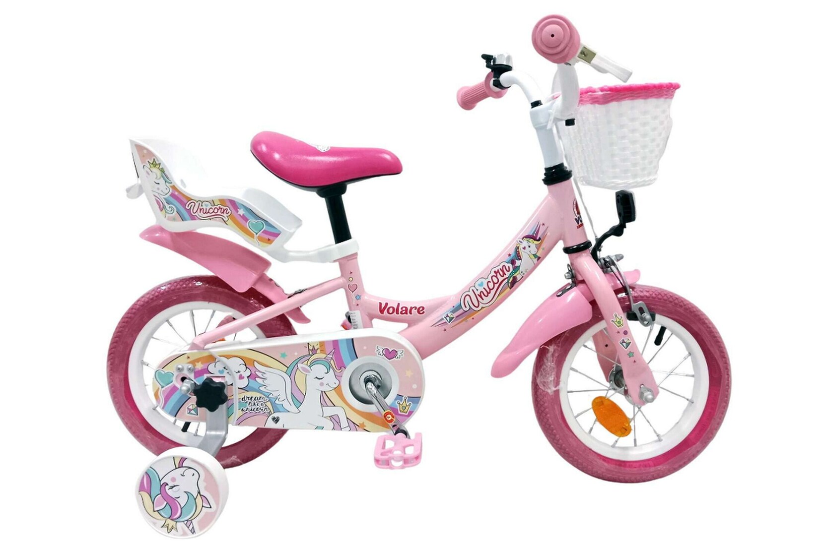VOLARE Kinderfahrrad Unicorn 12 Zoll, rosa