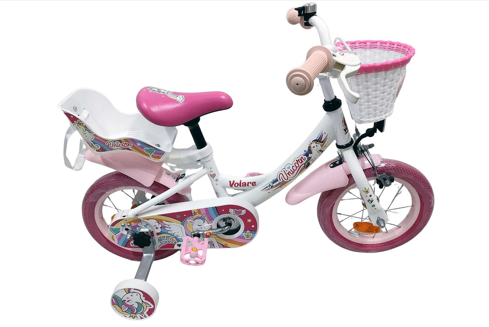 VOLARE Kinderfahrrad  Unicorn 12 Zoll, wei&szlig; - Bild 1