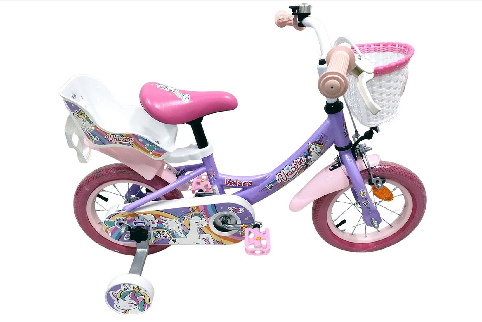 VOLARE Kinderfahrrad Unicorn 12 Zoll, lila