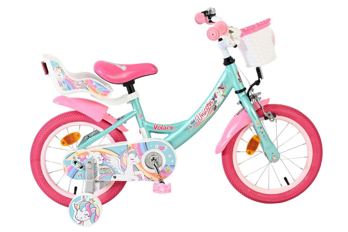 VOLARE Kinderfahrrad Unicorn 14 Zoll, grün