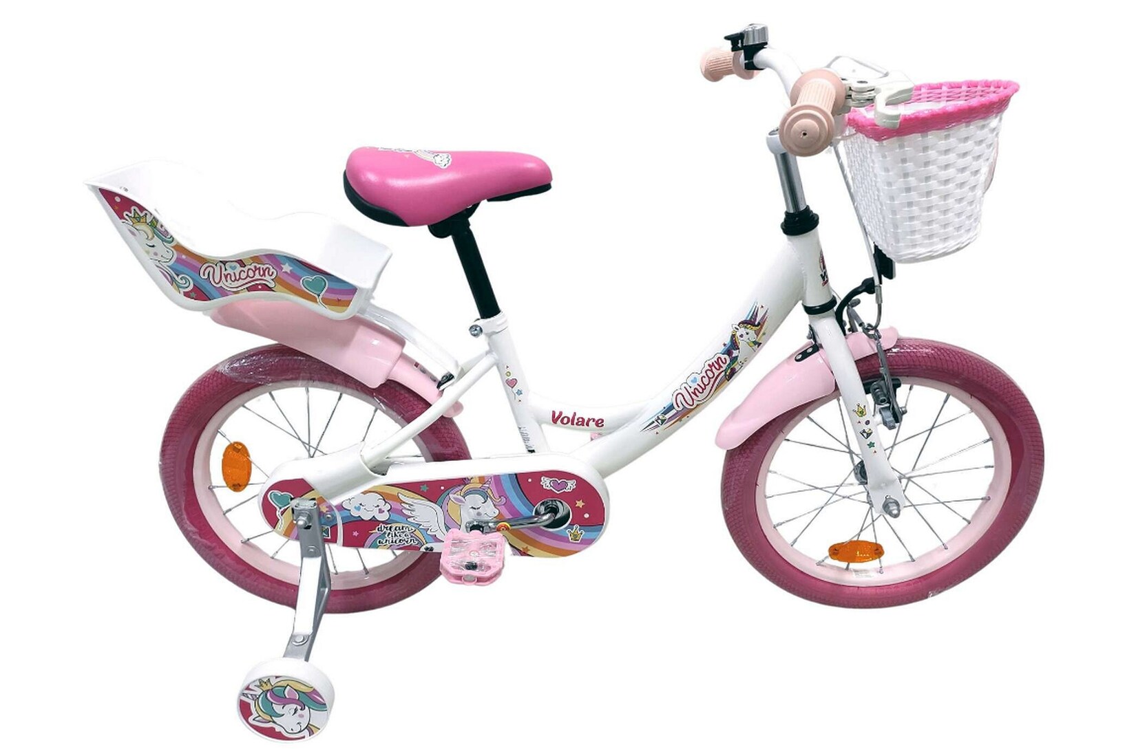 VOLARE Kinderfahrrad  Unicorn 16  Zoll, weiß | 08715347616785