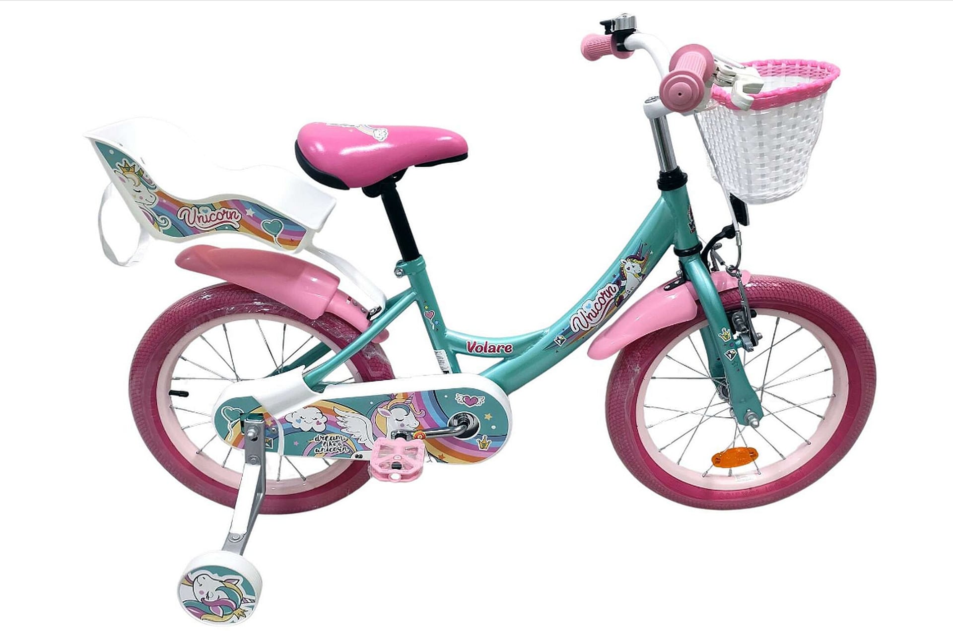 VOLARE Kinderfahrrad  Unicorn 16  Zoll, gr&uuml;n - Bild 1