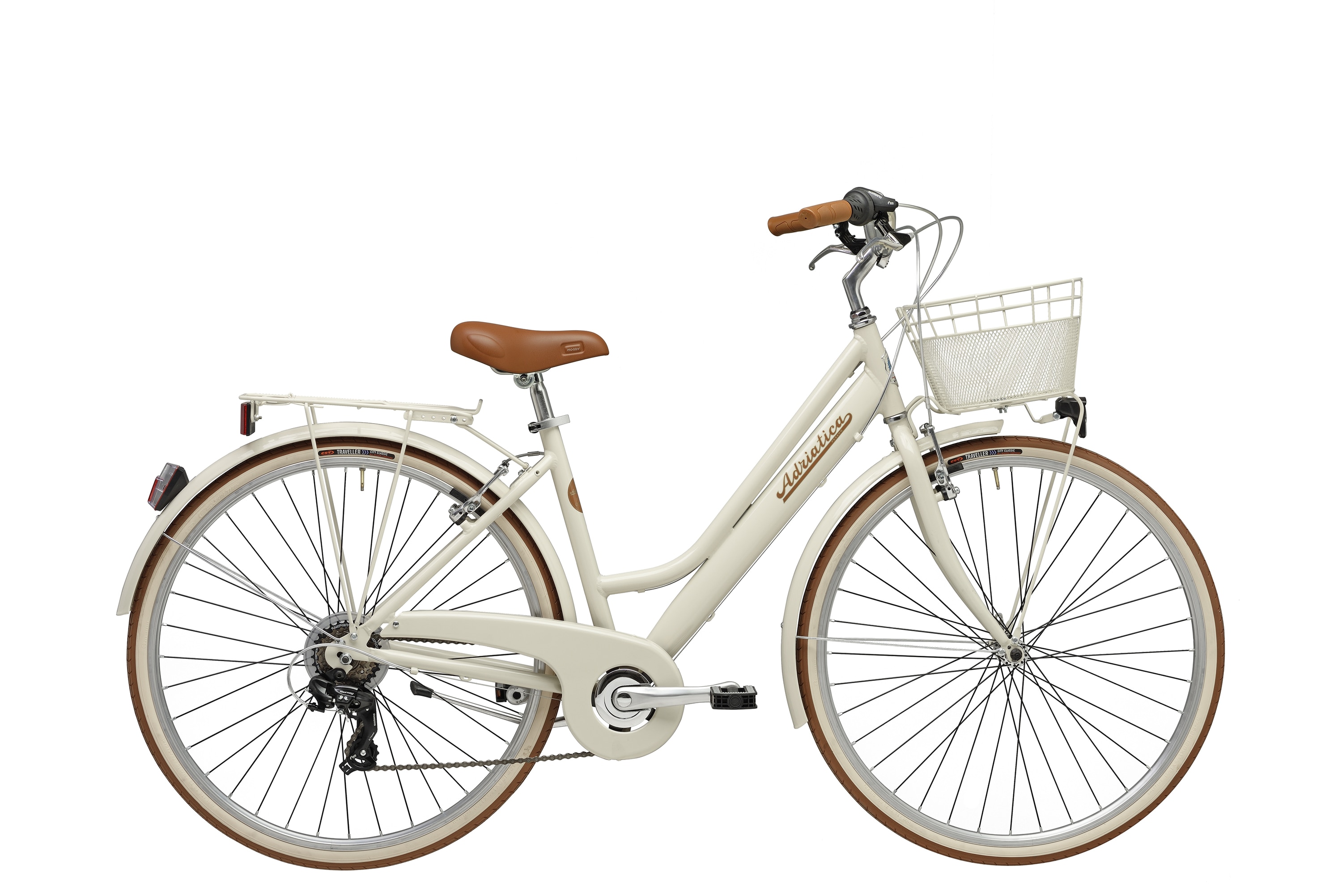 Adriatica Cityfahrrad 28 Zoll RETRO Lady beige inkl. Korb - Bild 1