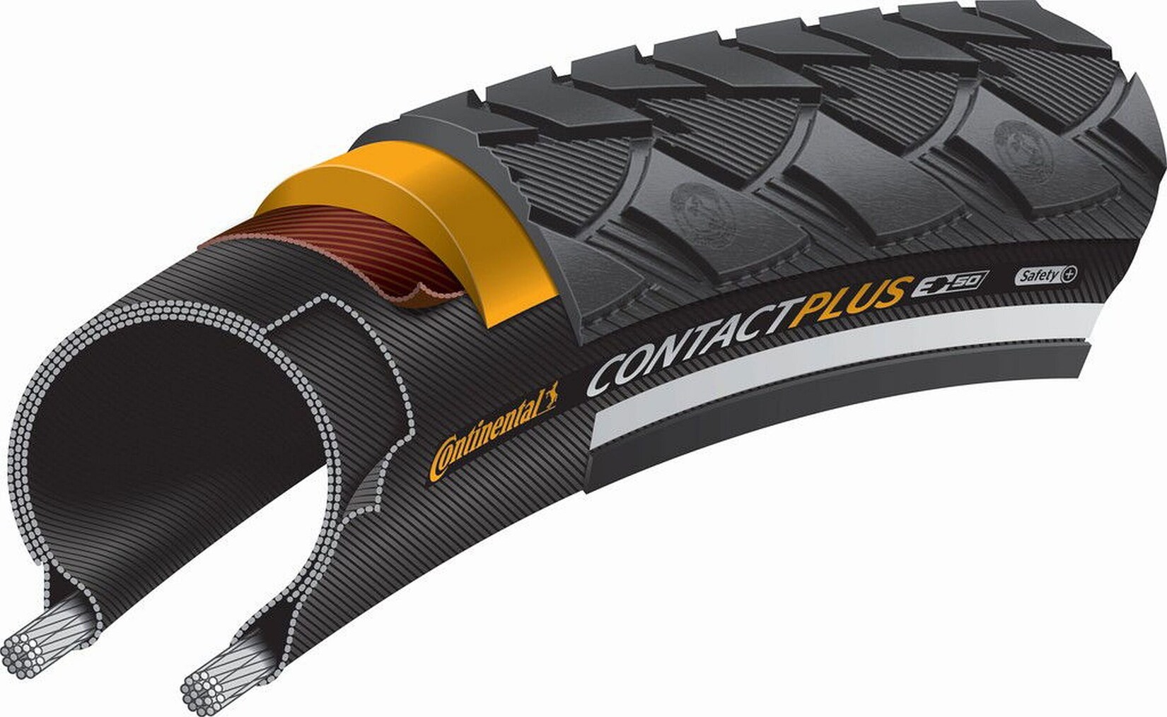Fahrradreifen Contact Plus, 26x1.75" 47-559