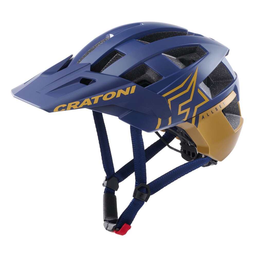 CRATONI MTB-Helm AllSet Pro blau/gold matt