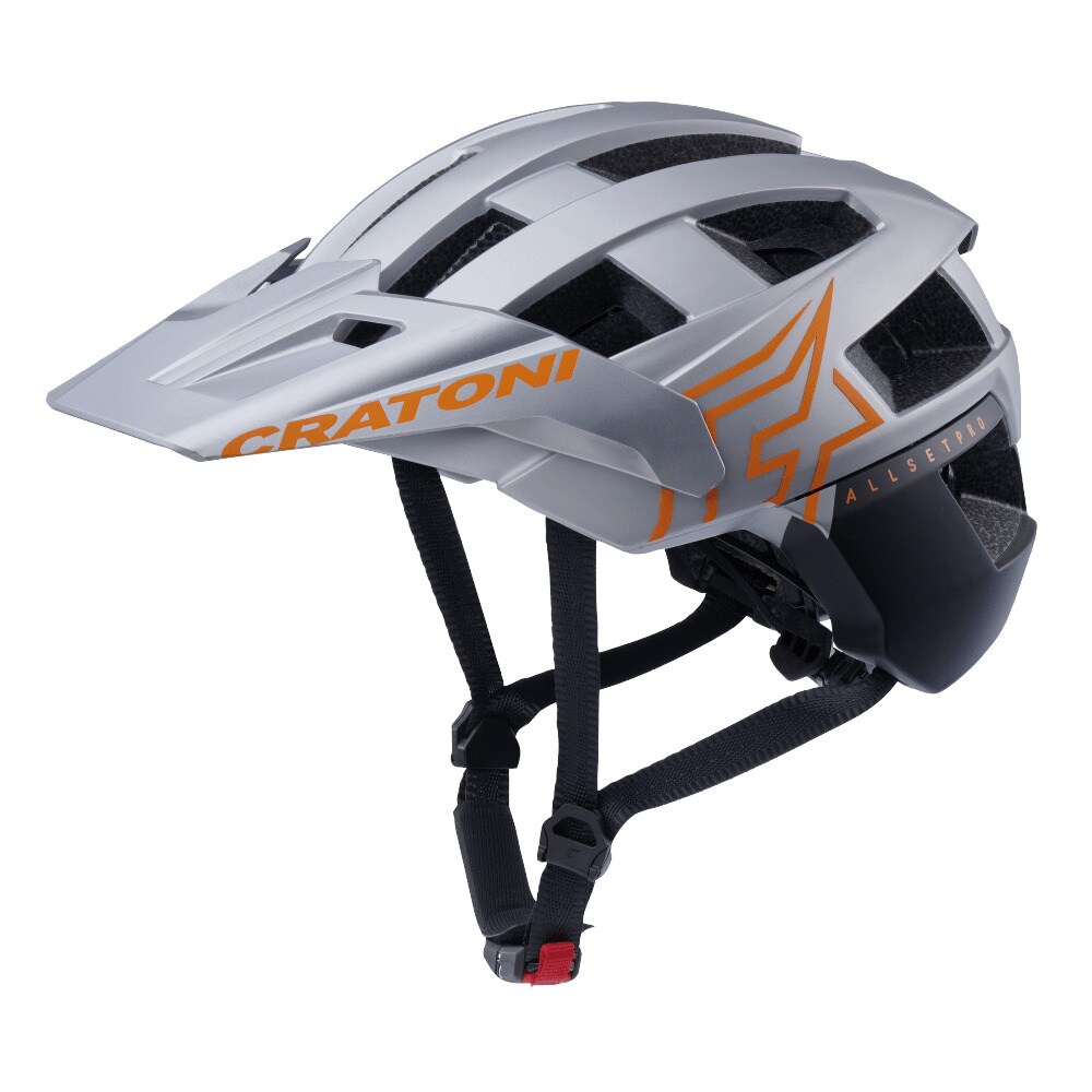 CRATONI MTB - Fahrradhelm AllSet Pro silber/orange matt