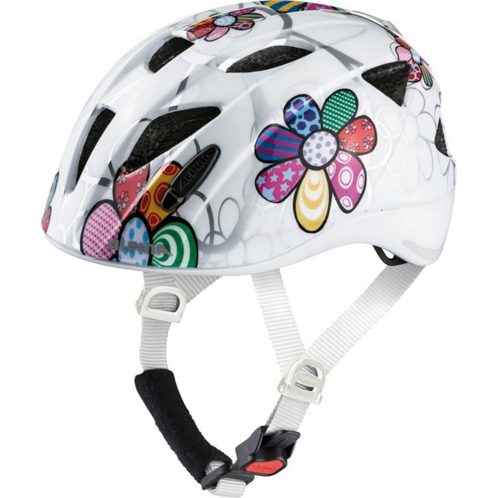 Alpina Kinder-Helm  Ximo Flash white flower - Bild 1