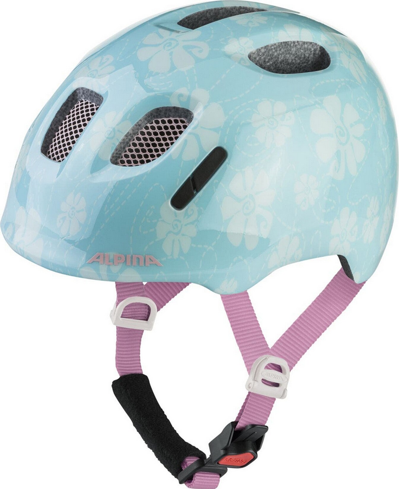 Alpina Kinder-Helm Ximo 2, aqua-rose flower gloss