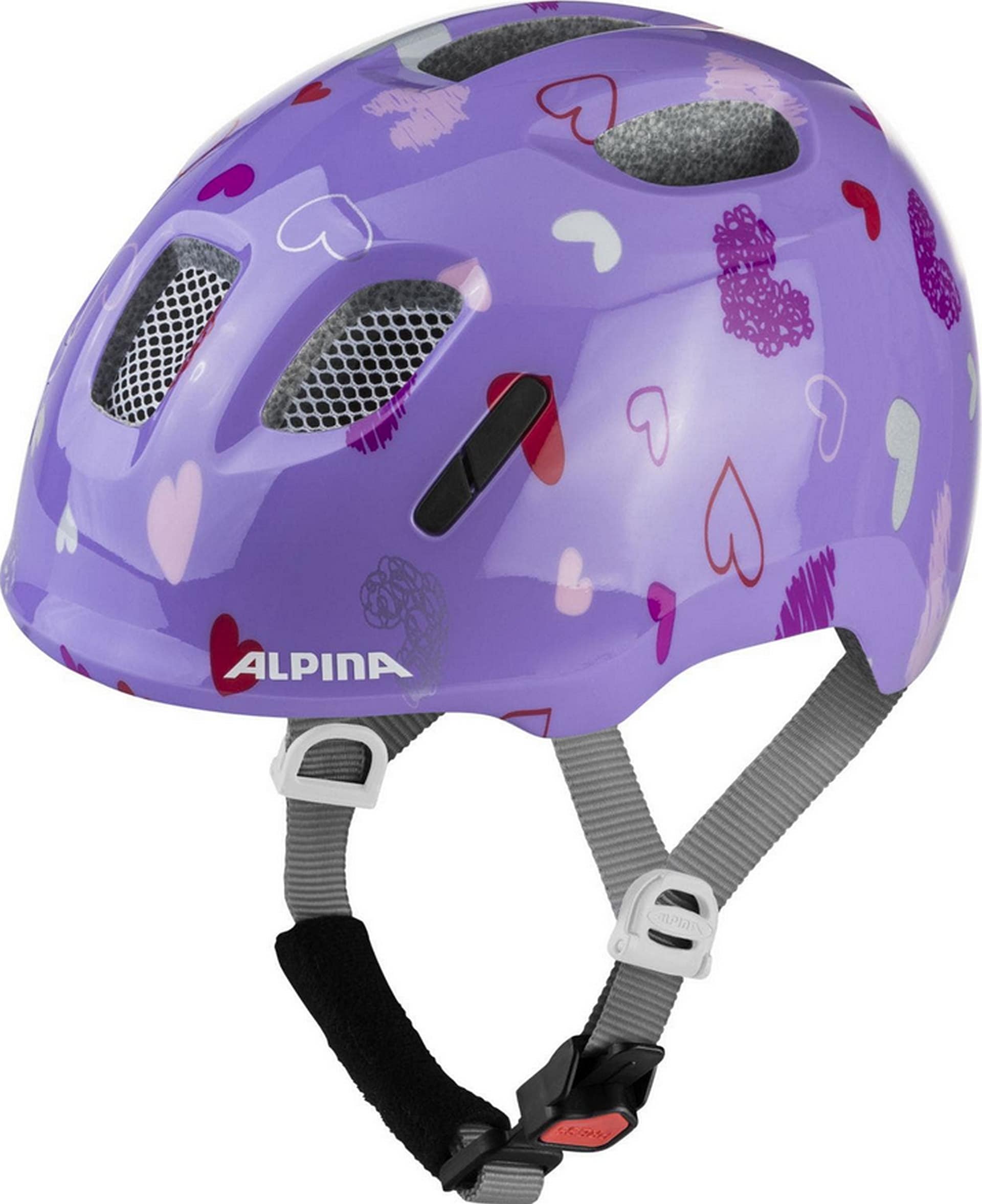 Alpina Kinder-Helm  Ximo 2, purple hearts - Bild 1