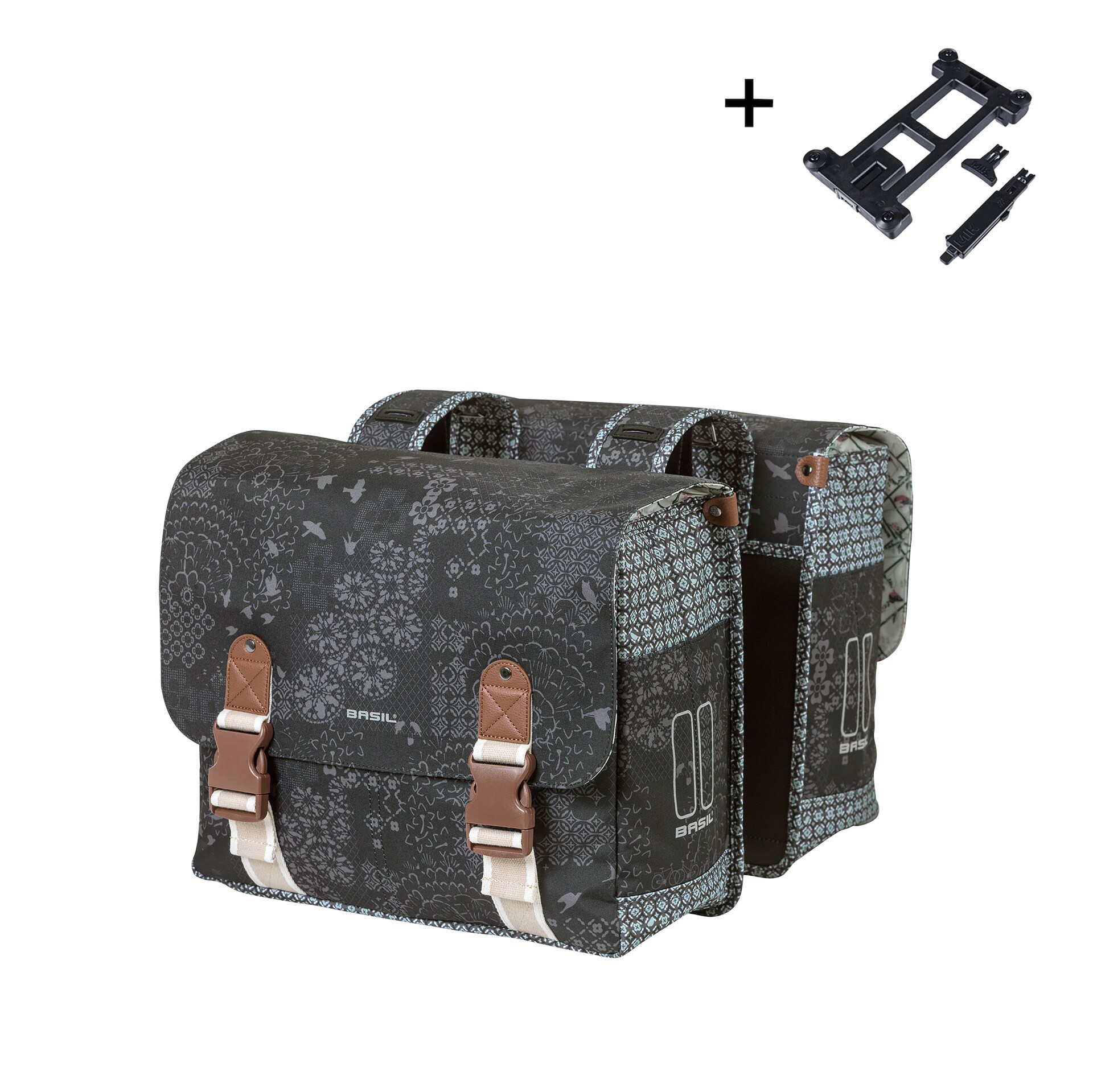 BASIL Doppelpacktasche   "Boh&egrave;me - Double Bag MIK 2.0" , charcoal - Bild 1