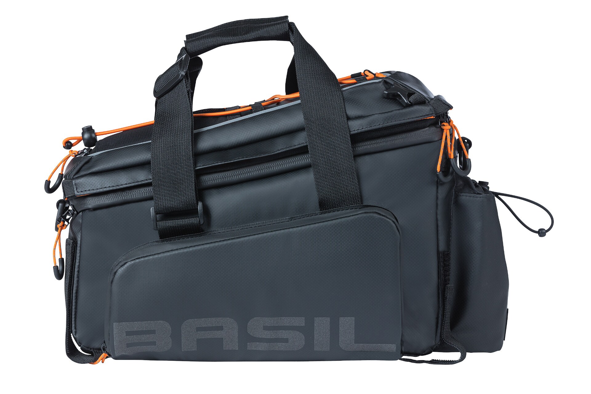 BASIL Gep&auml;cktr&auml;gertasche "Miles" XL Pro, schwarz/orange - Bild 1