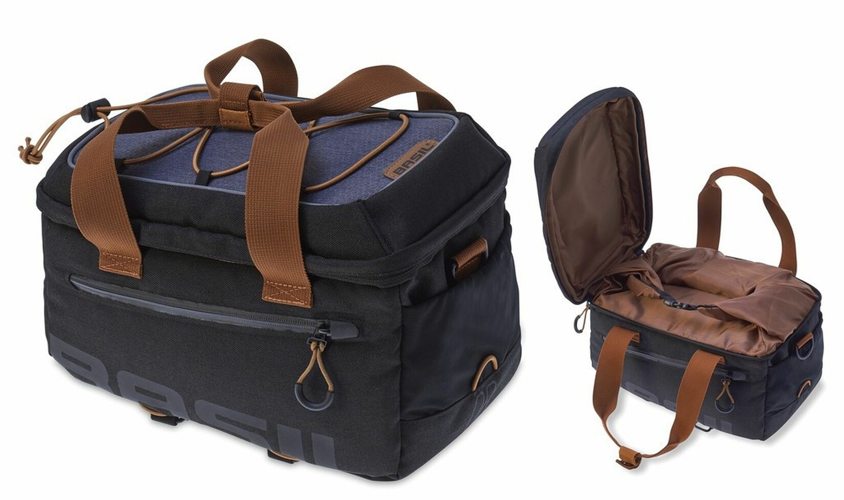 BASIL Gepäckträgertasche „Miles“ – schwarz/braun | 08715019176685