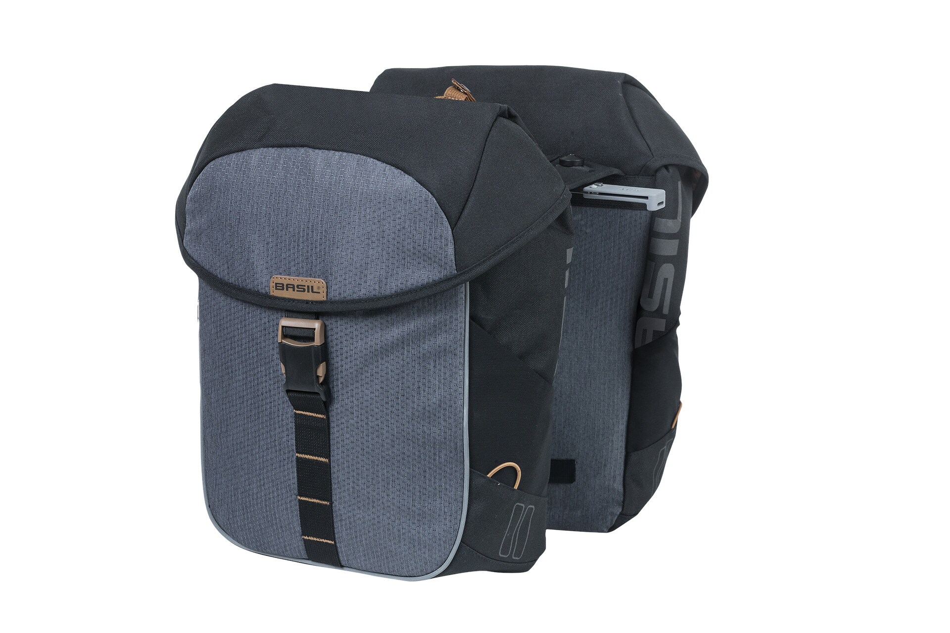 BASIL Fahrrad - Doppeltasche  "Miles MIK 2.0", schwarz/grau - Bild 1