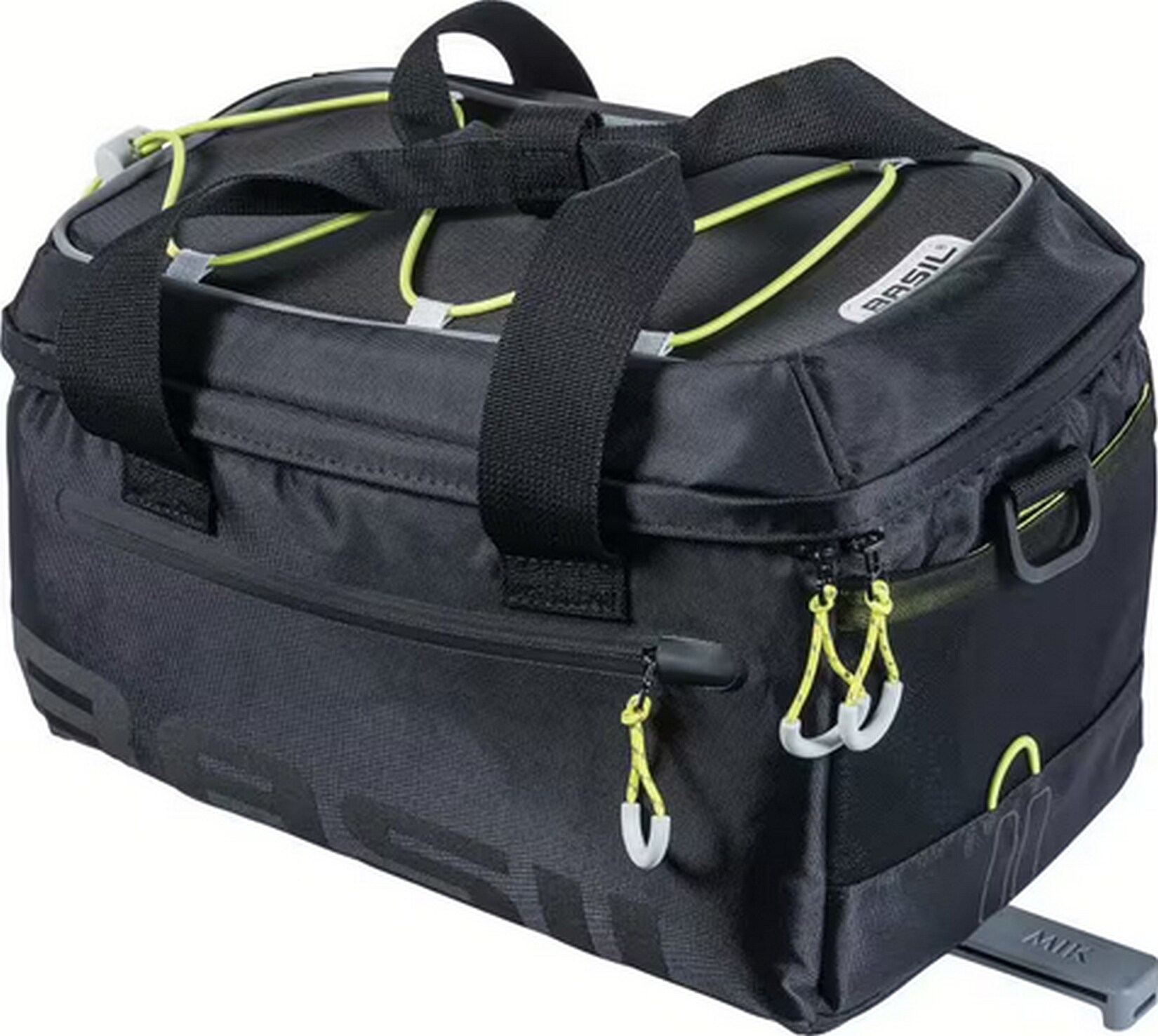 BASIL Gepäckträger-Tasche „Miles MIK 2.0“, schwarz lime | 08715019183096