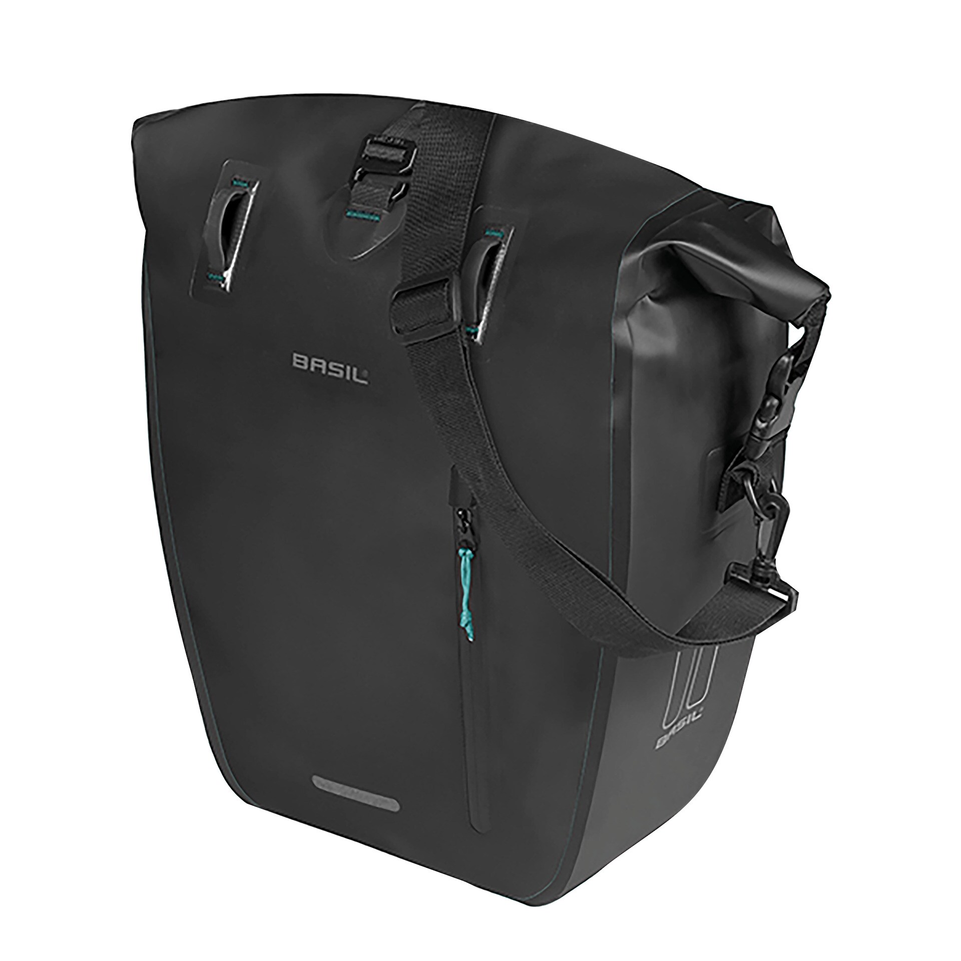 BASIL Fahrrad-Einzelpacktasche Rivo M MIK Hooks, schwarz - Bild 1