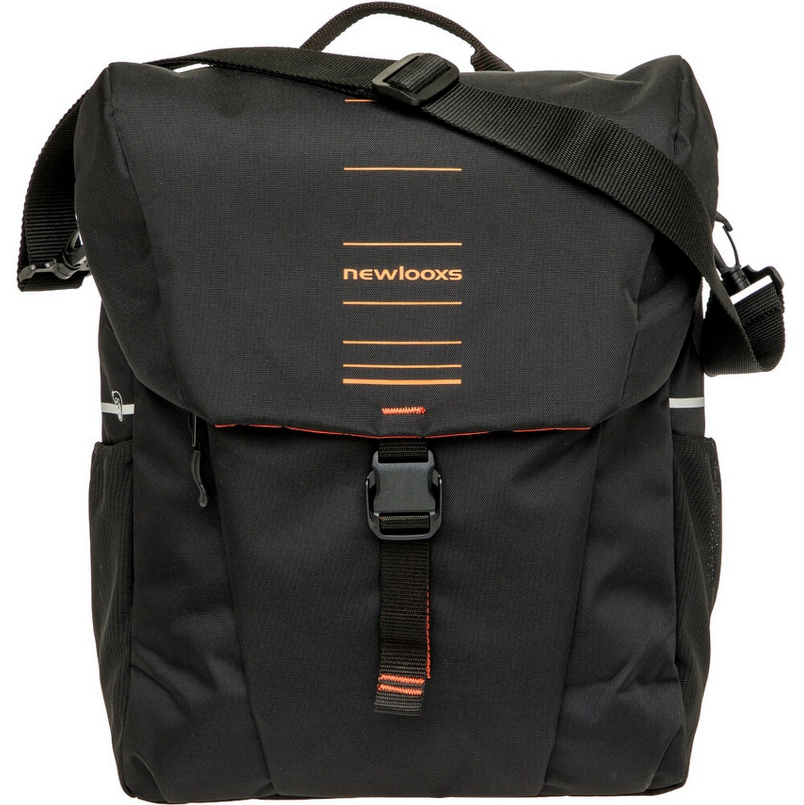 Fahrrad-Gepäckträgertasche Vigo Single, schwarz-orange