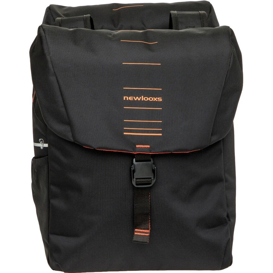 Fahrrad-Doppelpacktasche Vigo Double, schwarz-orange