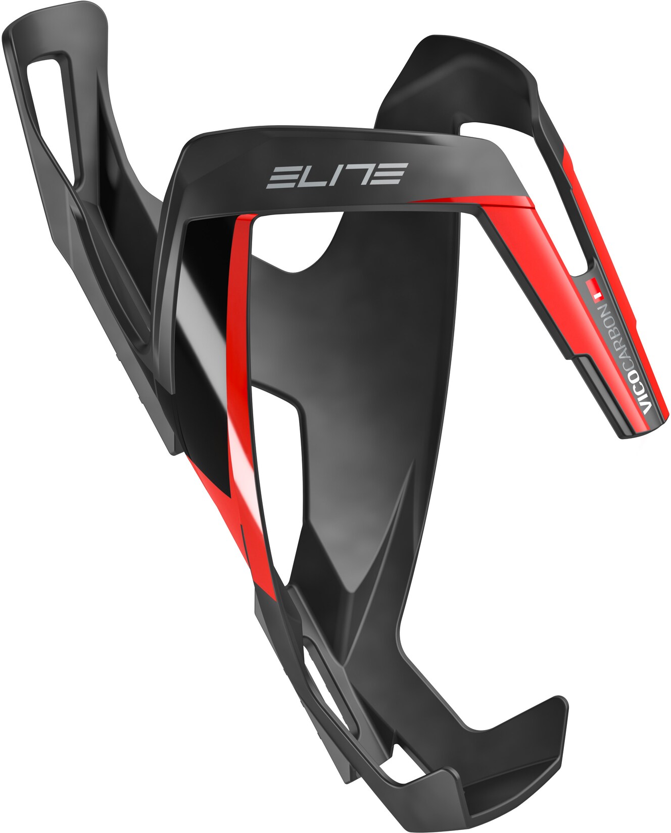 Flaschenhalter Vico Carbon, Schwarz/Rot