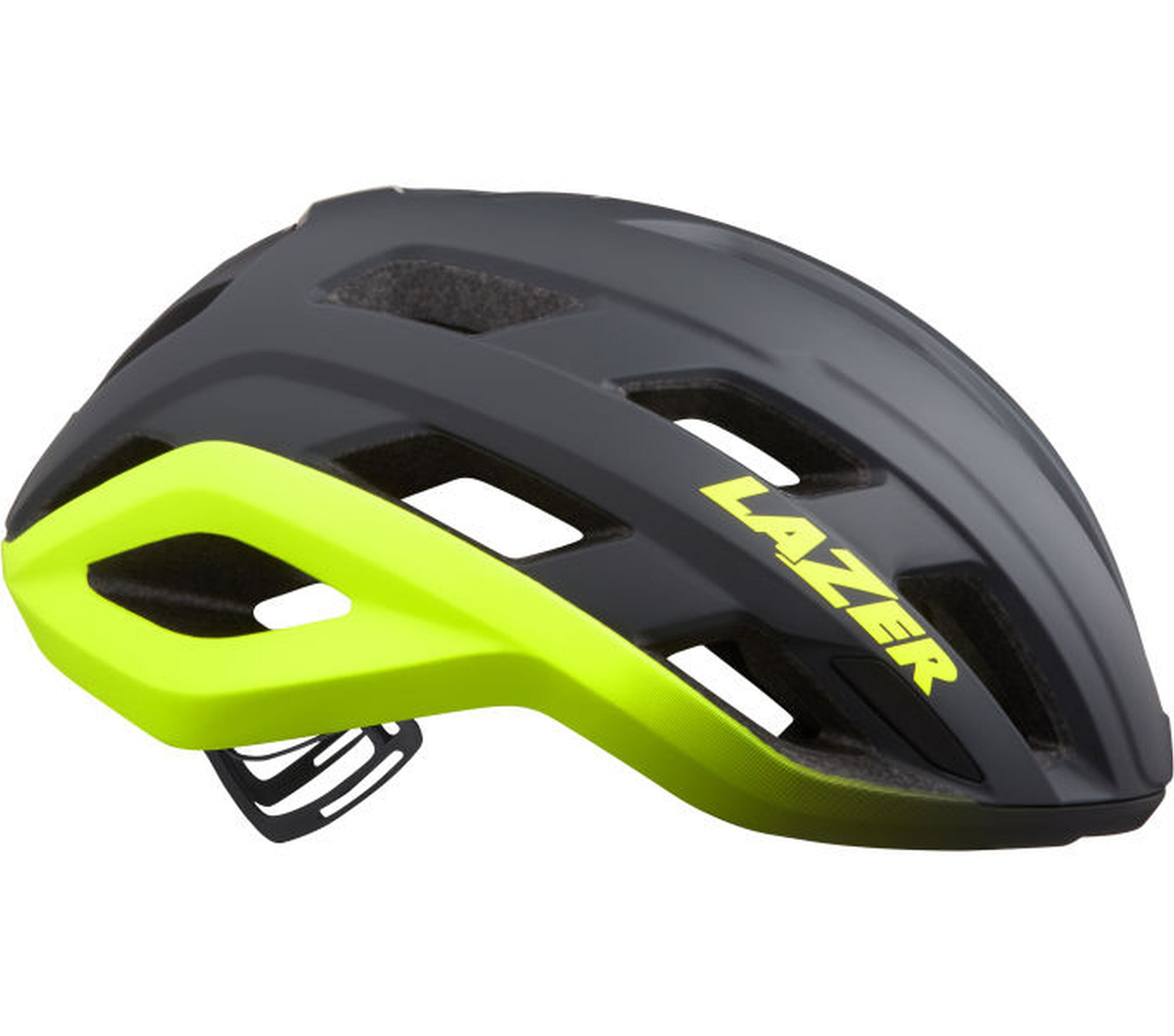 LAZER Fahrradhelm Strada KinetiCore, Matte Dark Grey Flash Yellow - Bild 1