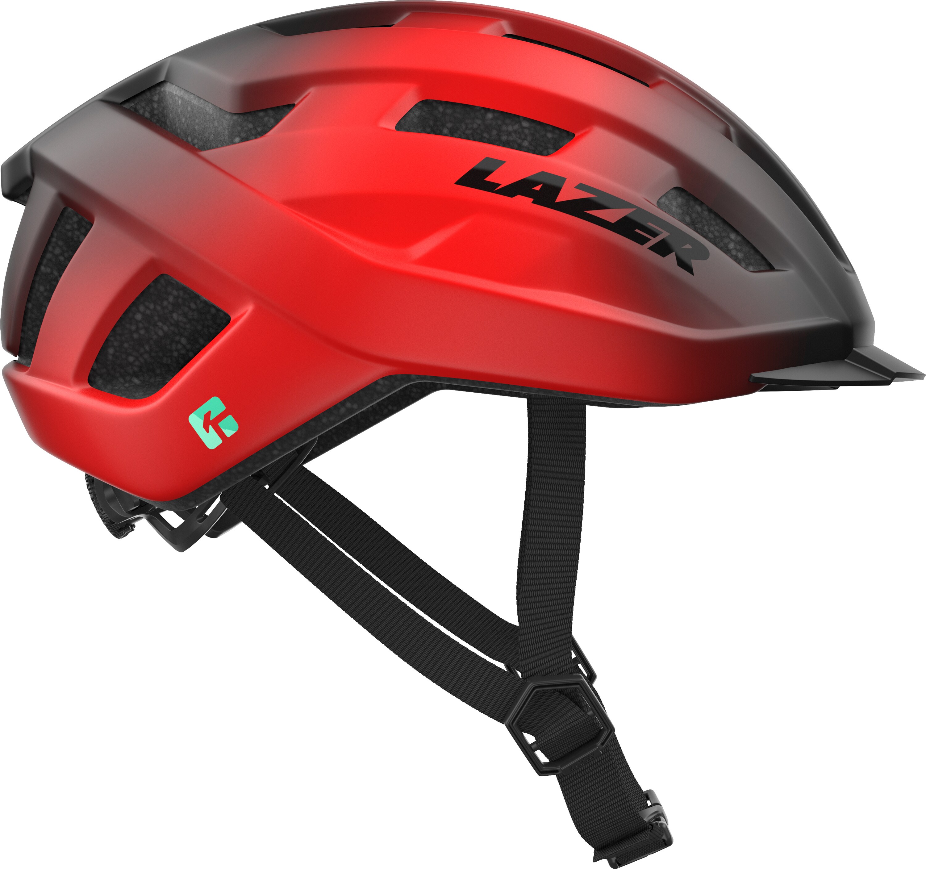 LAZER City-Helm Codax KinetiCore, rot/schwarz - Bild 1