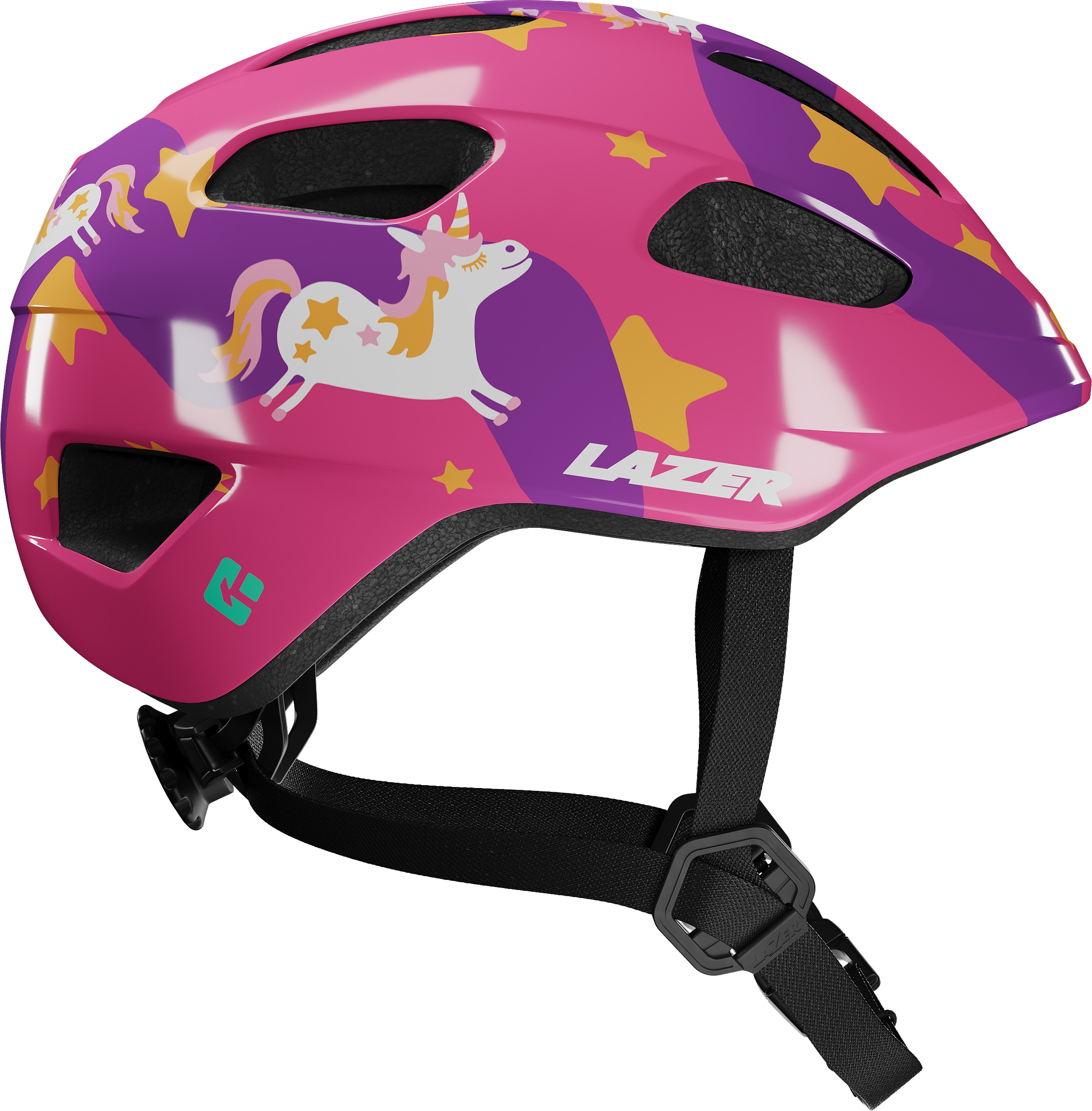 LAZER Kinder-Fahrradhelm Pnut 2.0 KinetiCore, Purple Pony - Bild 1