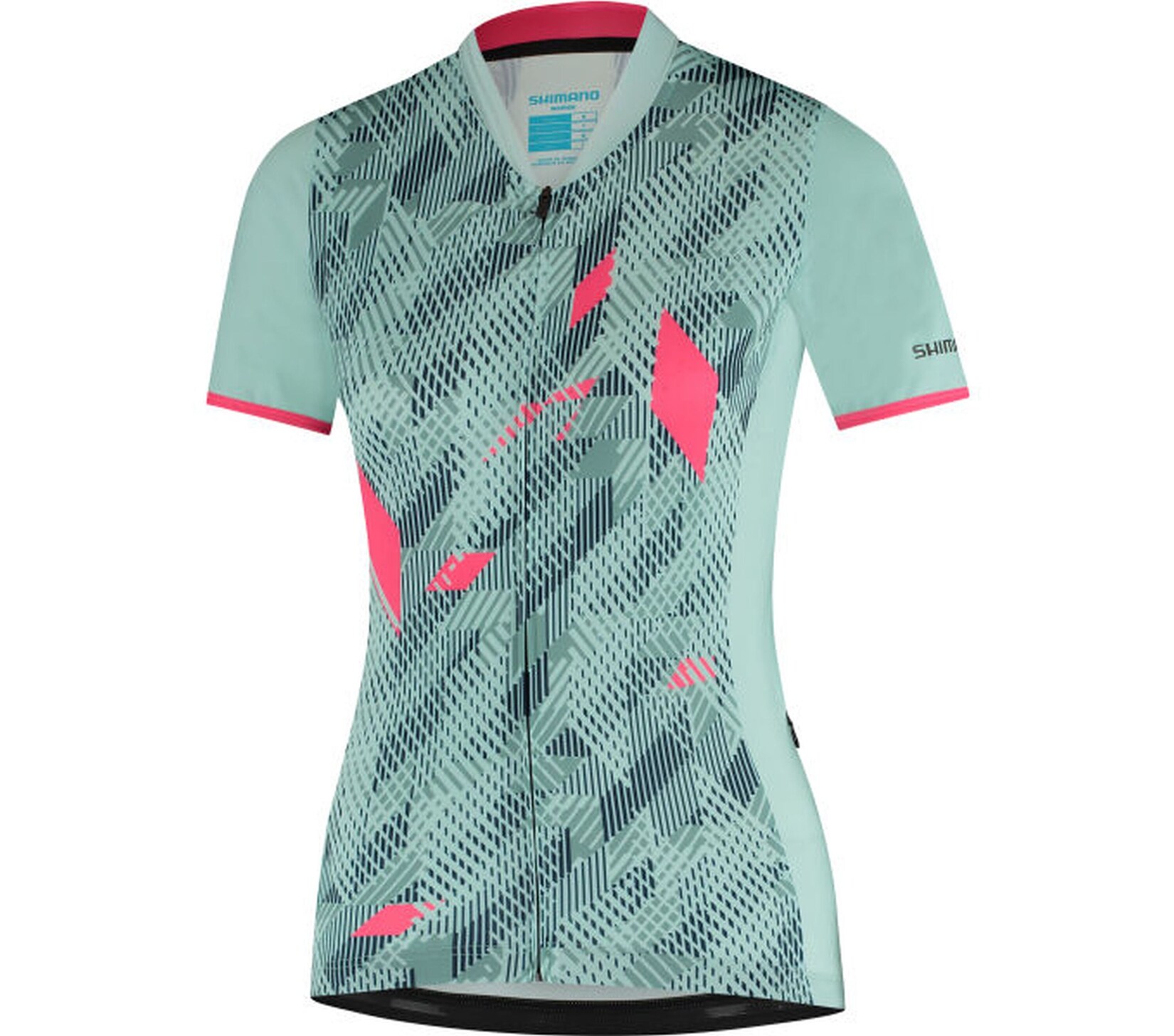 W's SAGAMI Short Sleeve Zip Jersey, Gray/Mint