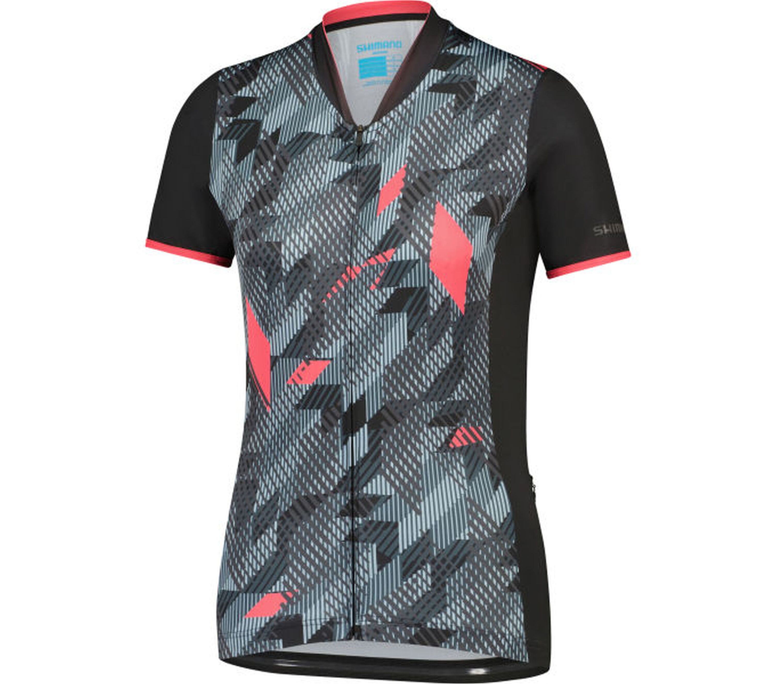 W's SAGAMI Short Sleeve Zip Jersey, Black-Blue - Bild 1