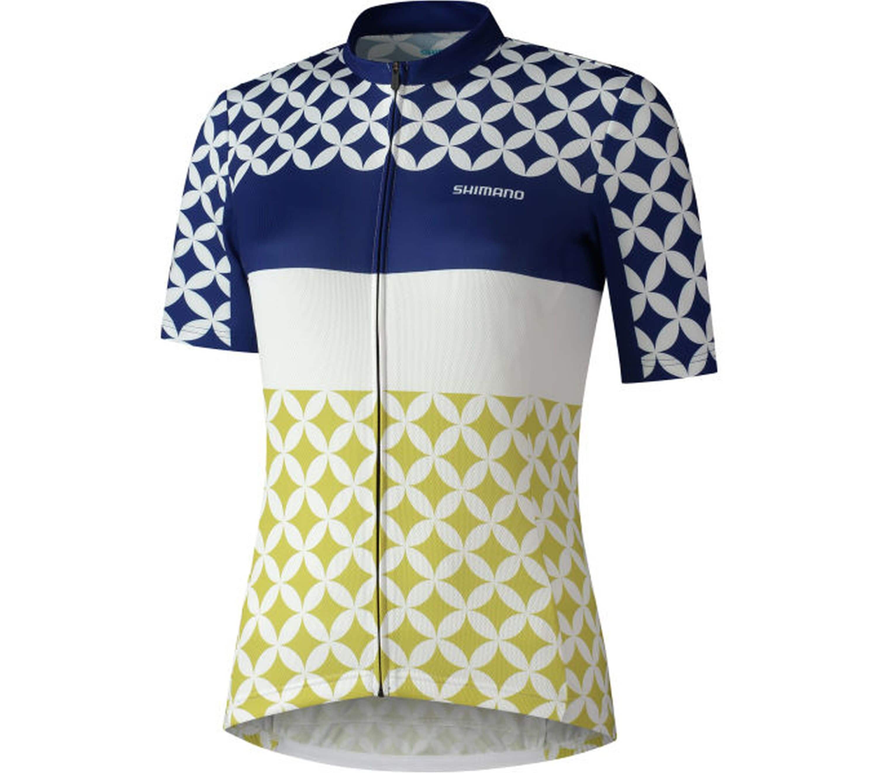 W's MIZUKI Short Sleeve Jersey,   White/Navy - Bild 1