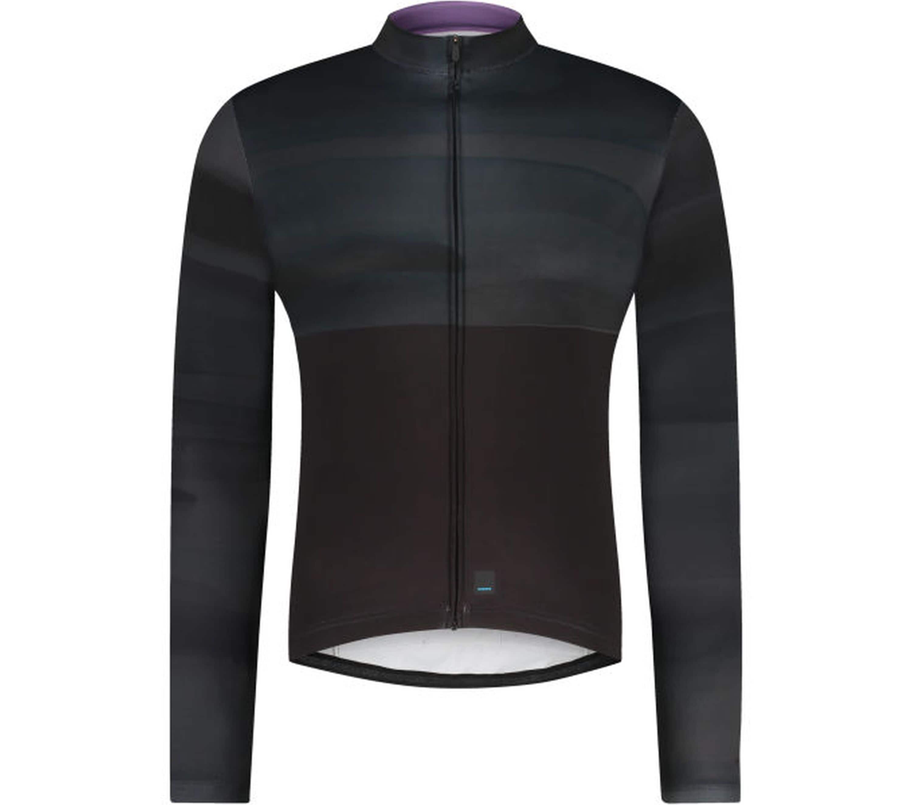 VERTEX Long Sleeves Jersey Printed, Black/ Gray Line - Bild 1